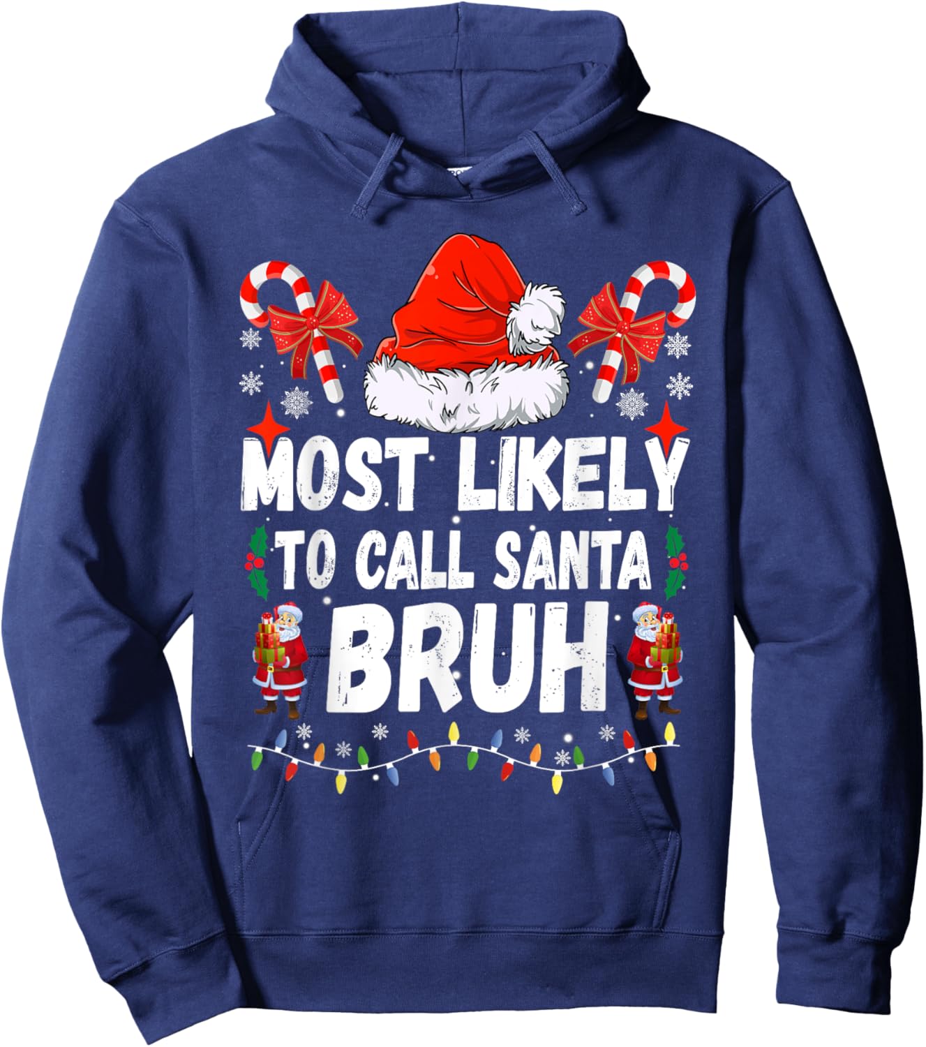 Most Likely To Watch All The Football Games Christmas Family Hoodie - Hoodie | Navy
