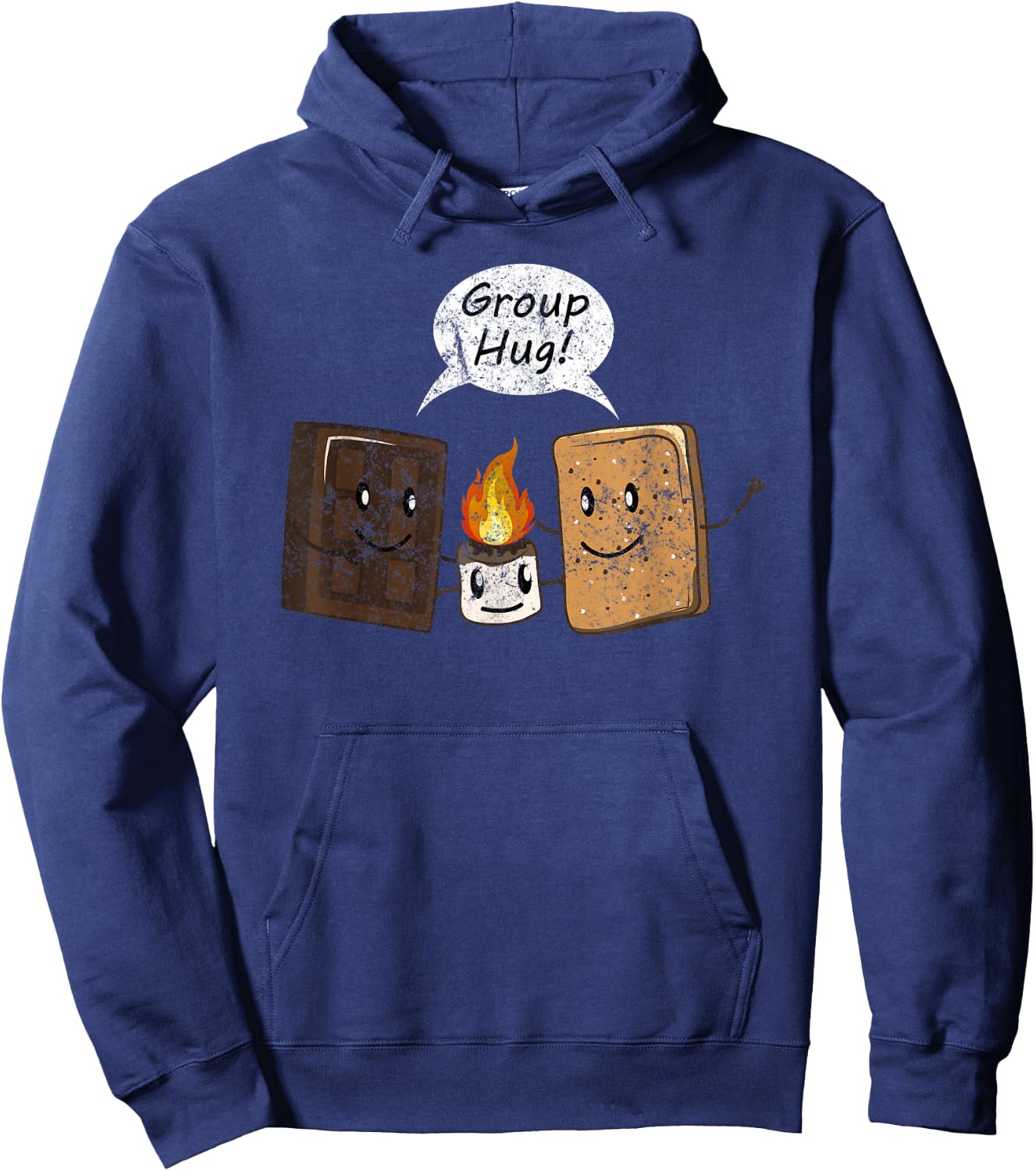 Group Hug Smores Cute Camping Chocolate Lover Camper Hoodie - Hoodie | Navy