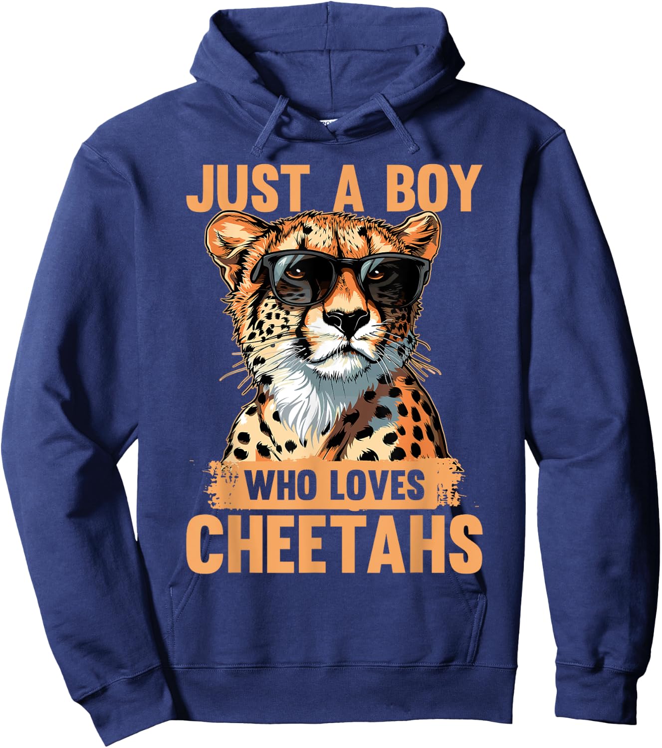 Funny Cheetah Animal Just A Boy Who Loves Cheetahs Hoodie - Hoodie | Navy