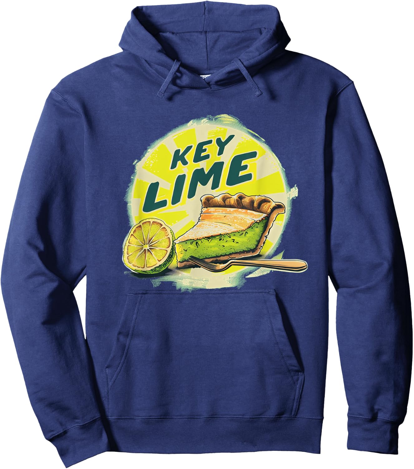 Pretty Presentation of Key Lime Pie for Dessert Enthusiasts Hoodie - Hoodie | Navy