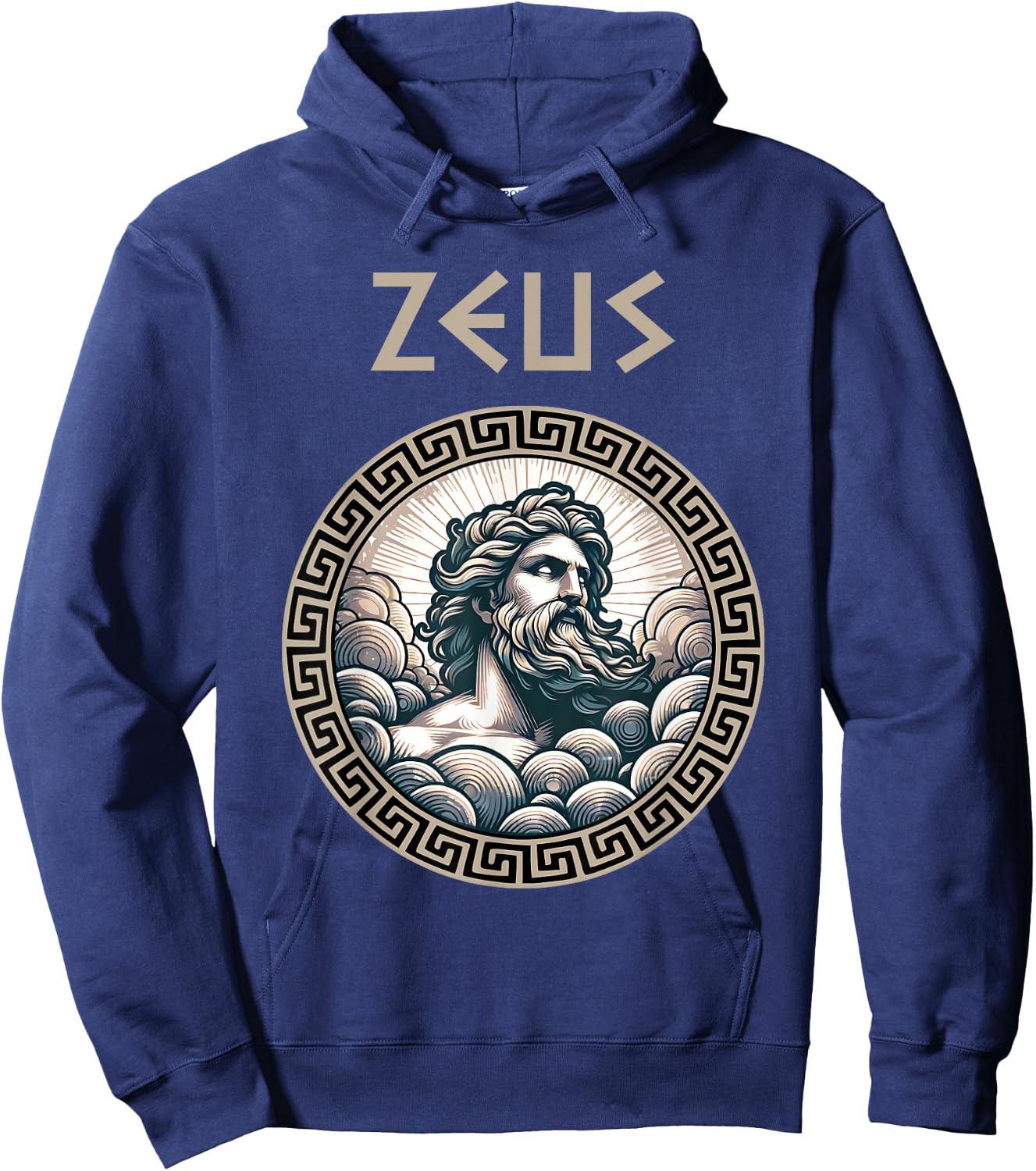 Zeus Greek God King of the Skies Hoodie - Hoodie | Navy