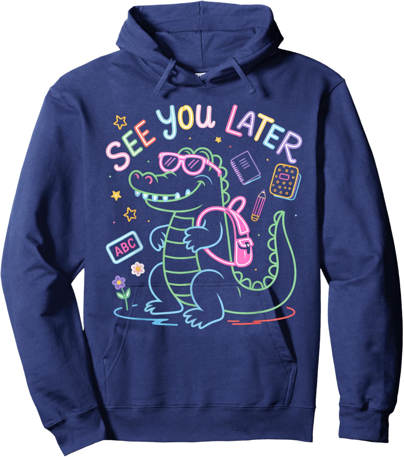 See You Later Teacher Summer Alligator Last Day Of School Hoodie - Hoodie | Navy