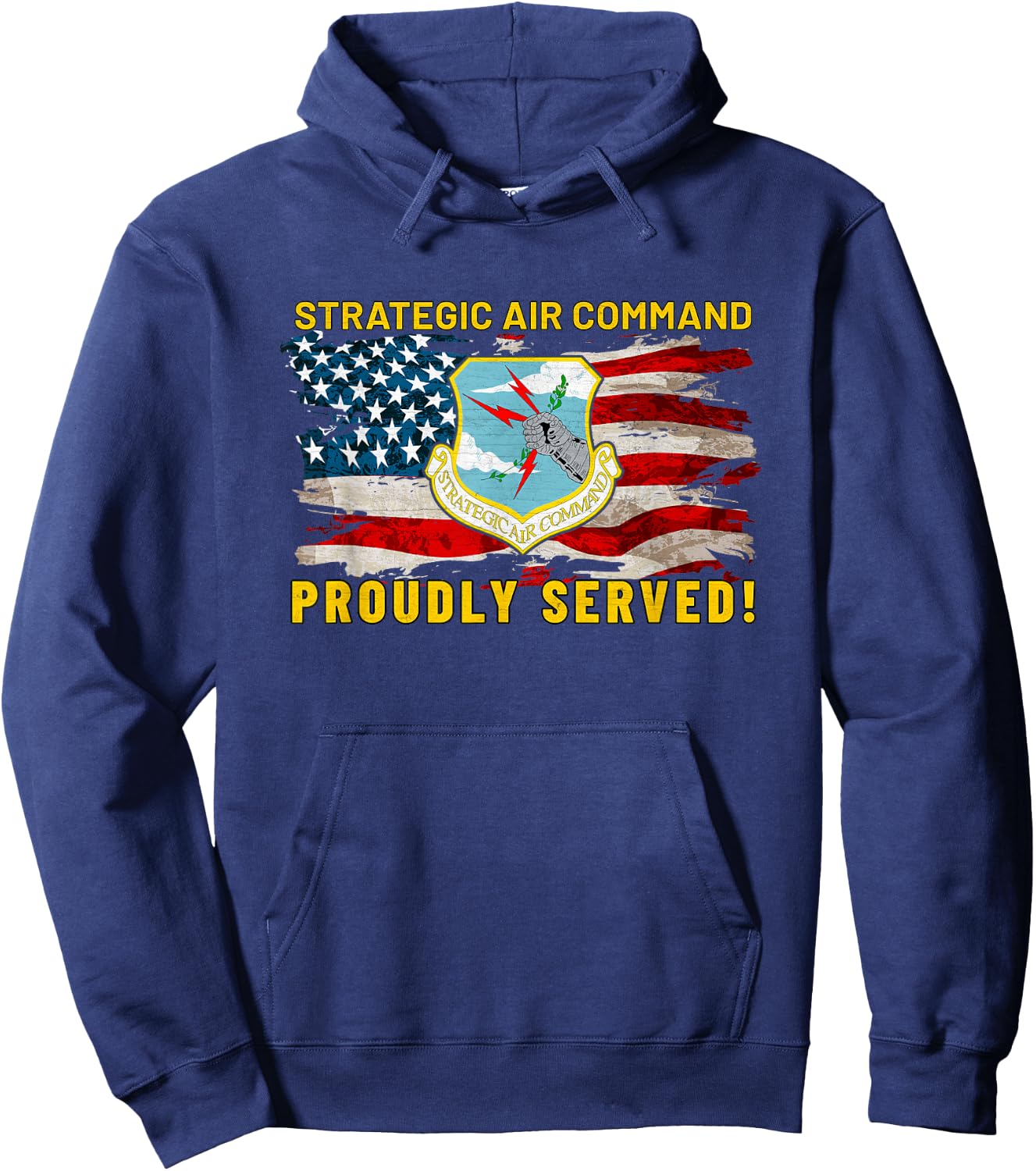 Strategic Air Command SAC US Air Force Vintage Gifts Hoodie - Hoodie | Navy