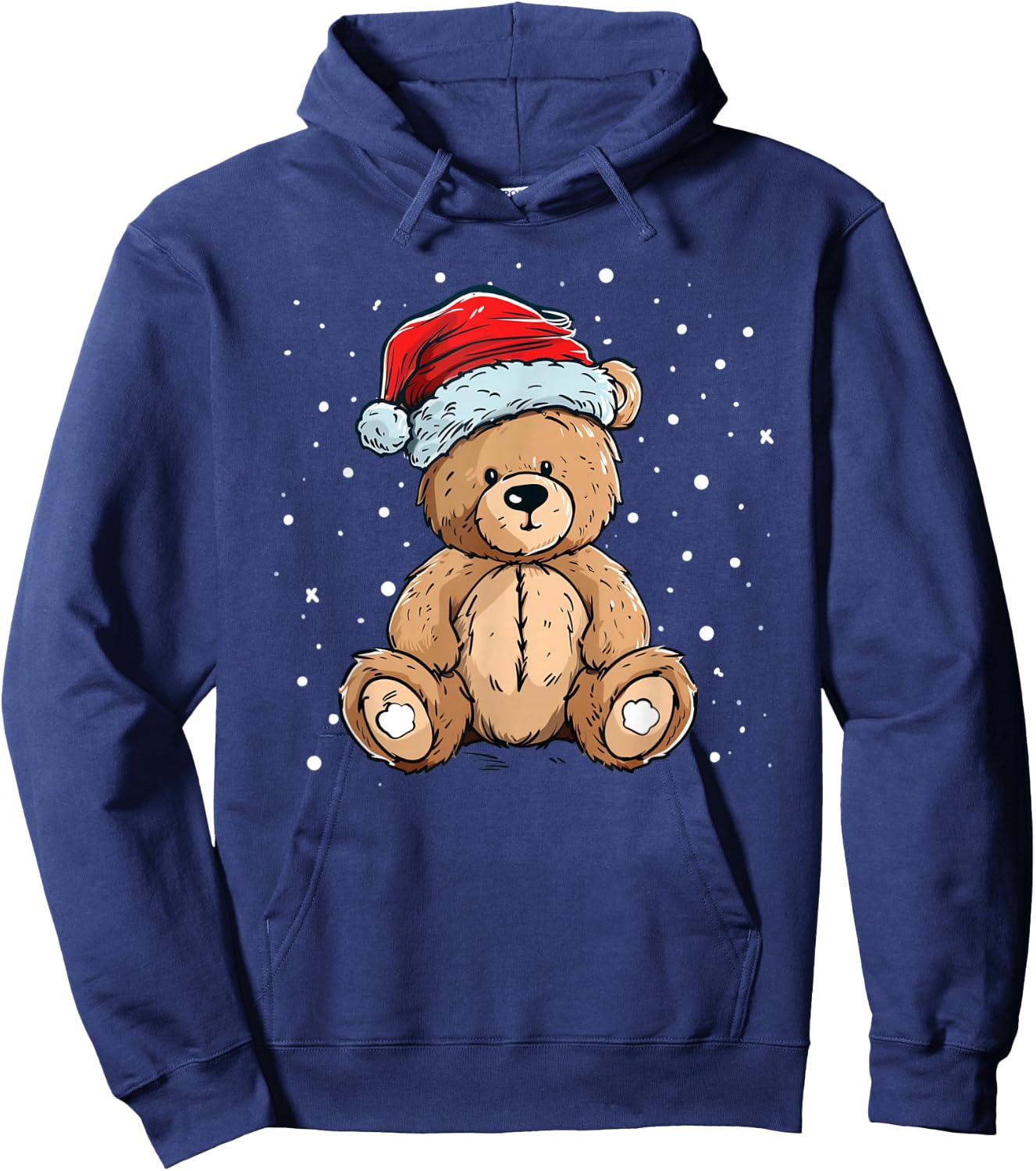 Pretty Cool Teddy with Santa Claus Hat for Bears and Xmas Hoodie - Hoodie | Navy
