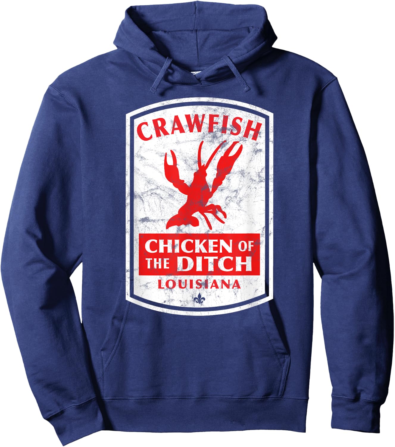 Chicken of The Ditch Cajun Crawfish Boil Hoodie - Hoodie | Navy