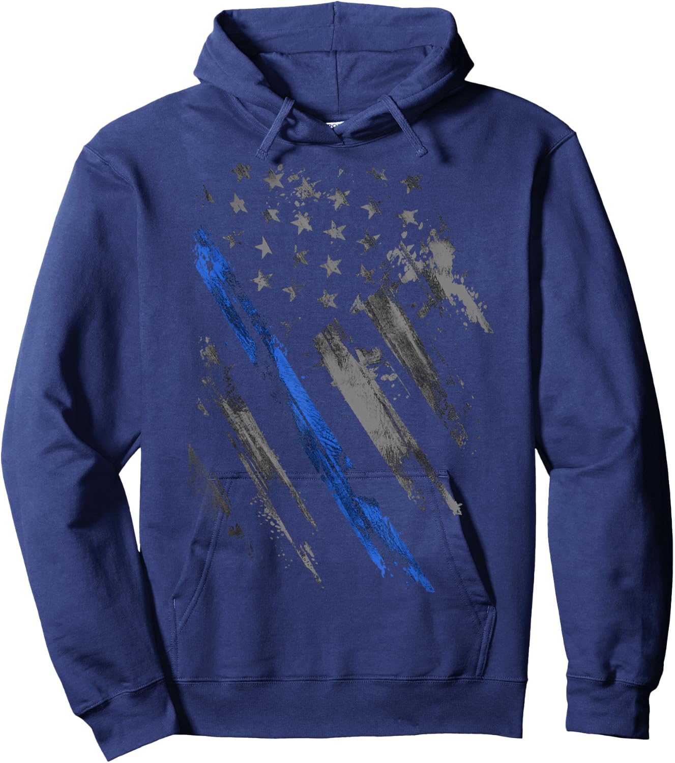 Crosswise Thin Blue Line Flag Hoodie - Hoodie | Navy