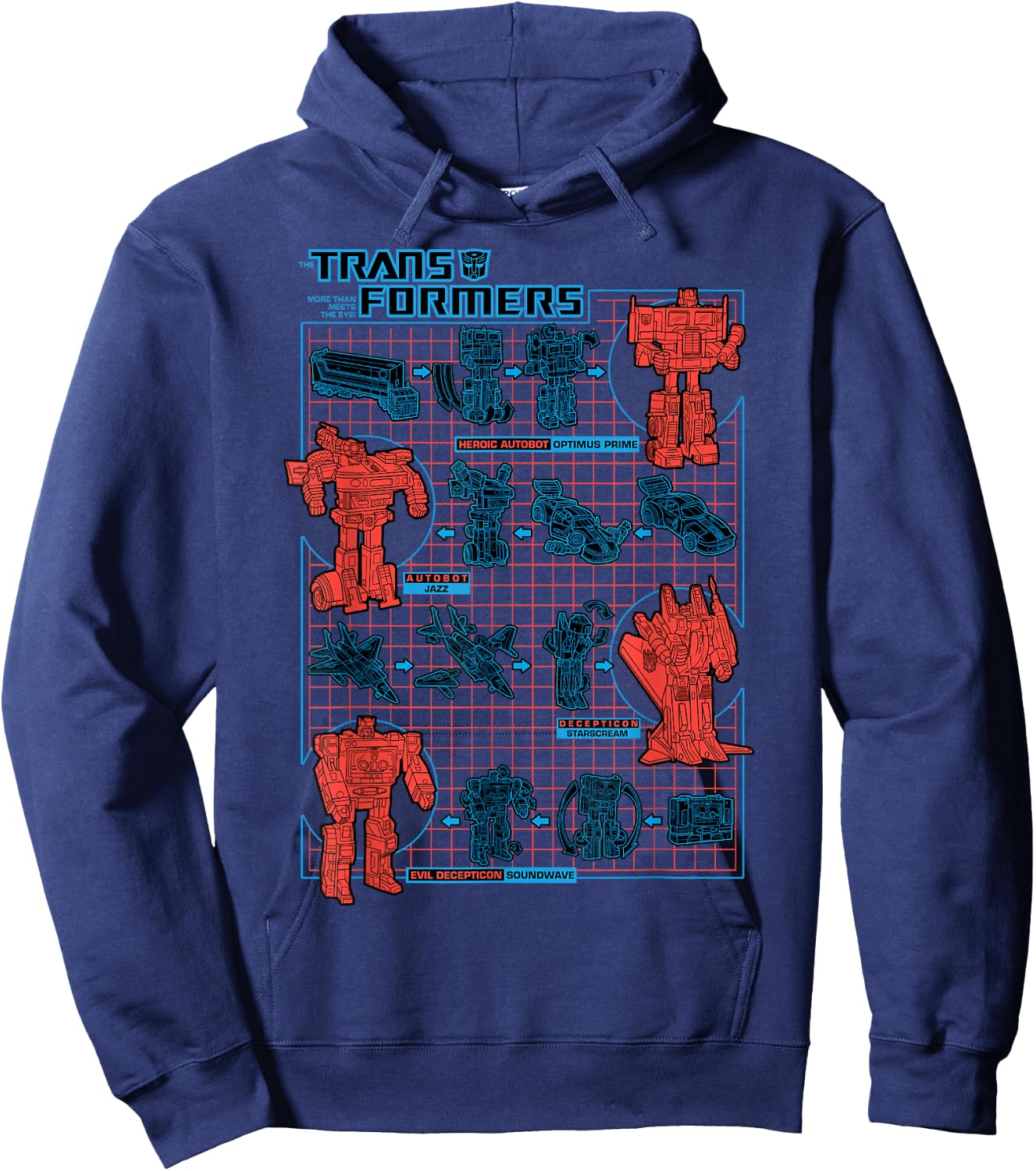 Transformers How To Transform Schematic Hoodie - Hoodie | Navy
