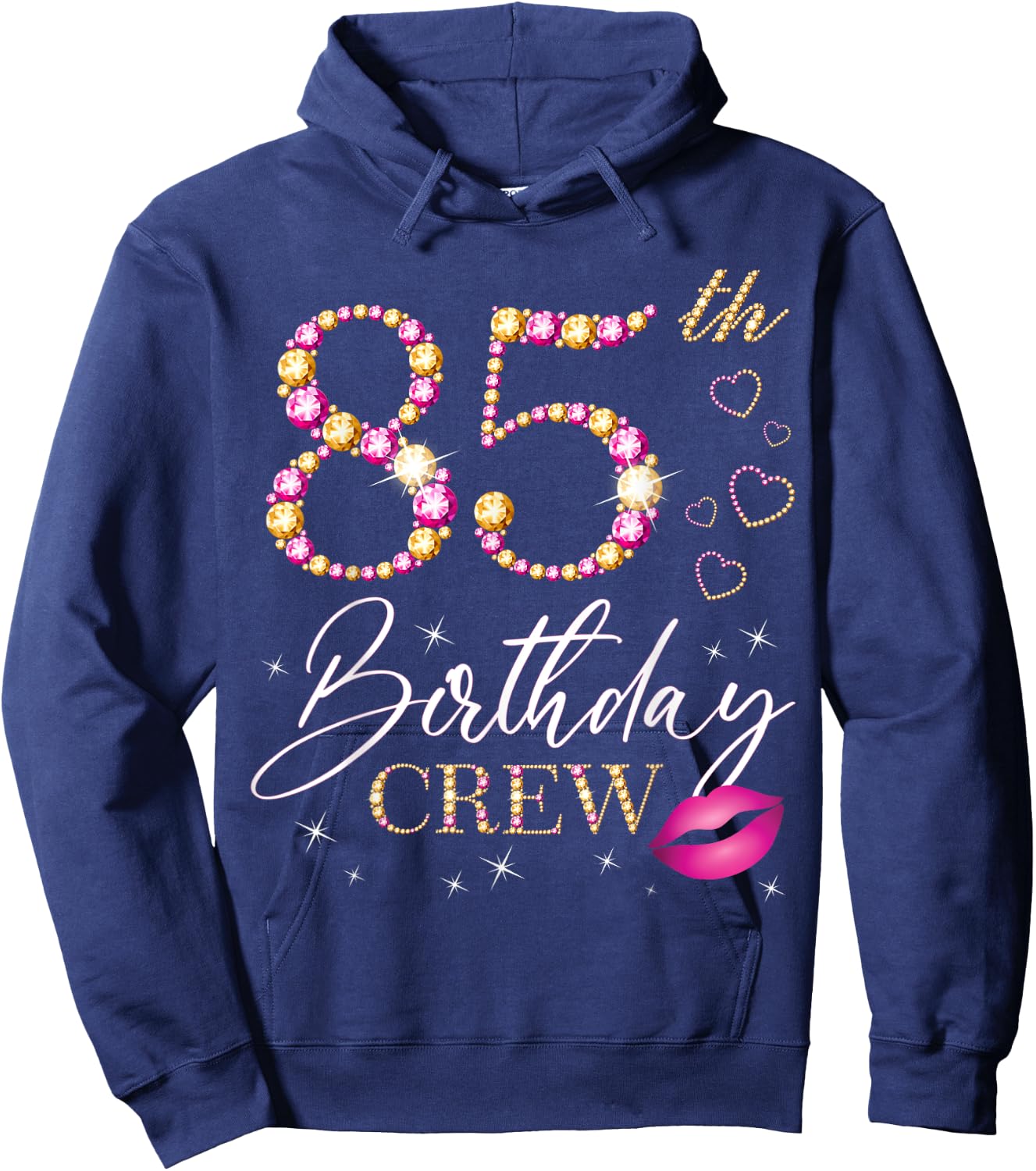 85th Birthday Crew 85th Birthday Squad 85 Years Old Bday Hoodie - Hoodie | Navy