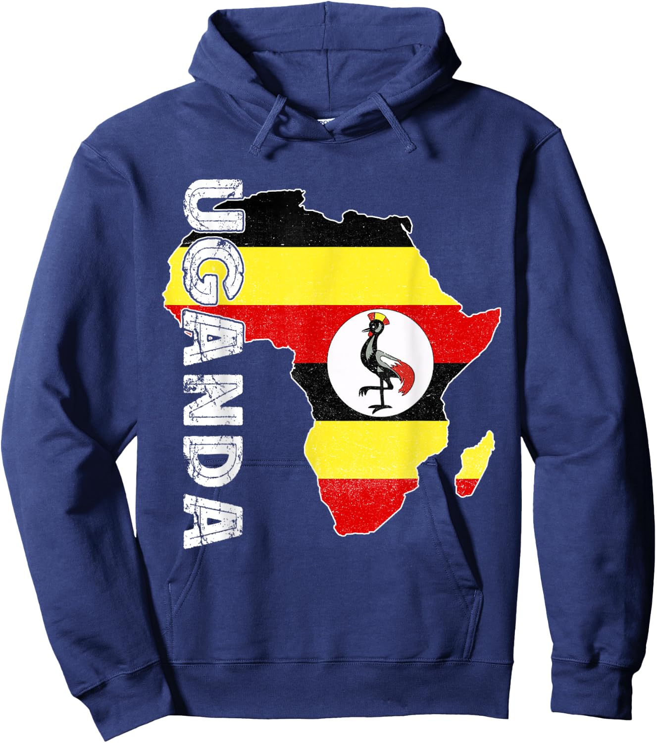 Uganda Map Ugandan Pride Ugandan Flag Africa Ugandan Roots Hoodie - Hoodie | Navy