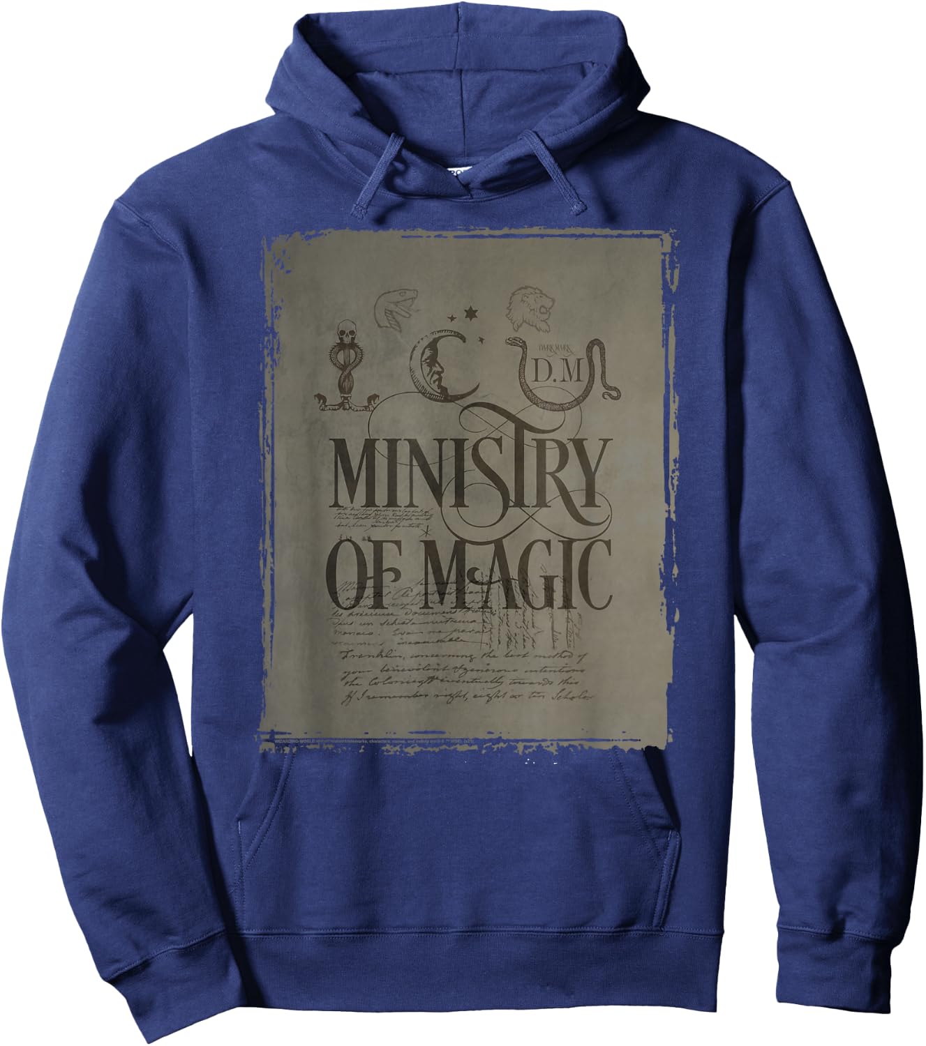 Harry Potter Ministry of Magic Parchment Hoodie - Hoodie | Navy