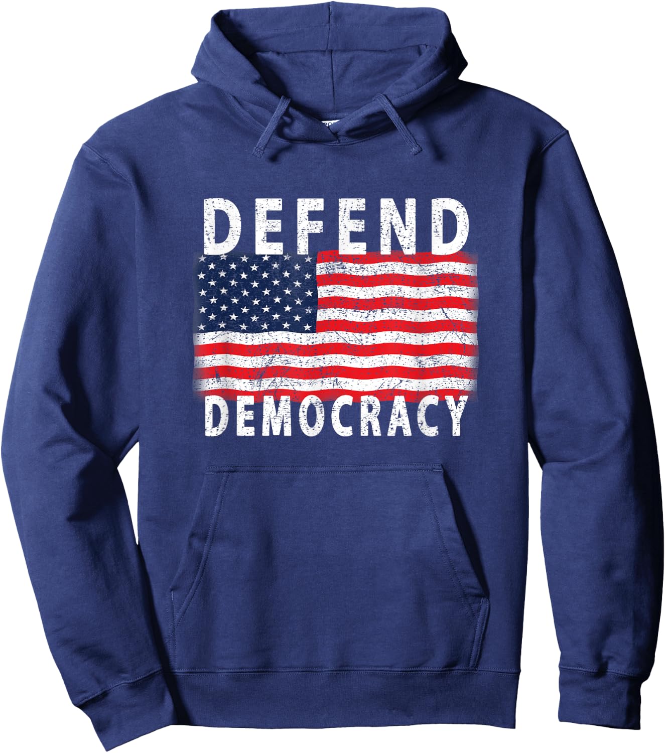 Defend Democracy Protect Voting Rights Save America Election Hoodie - Hoodie | Navy