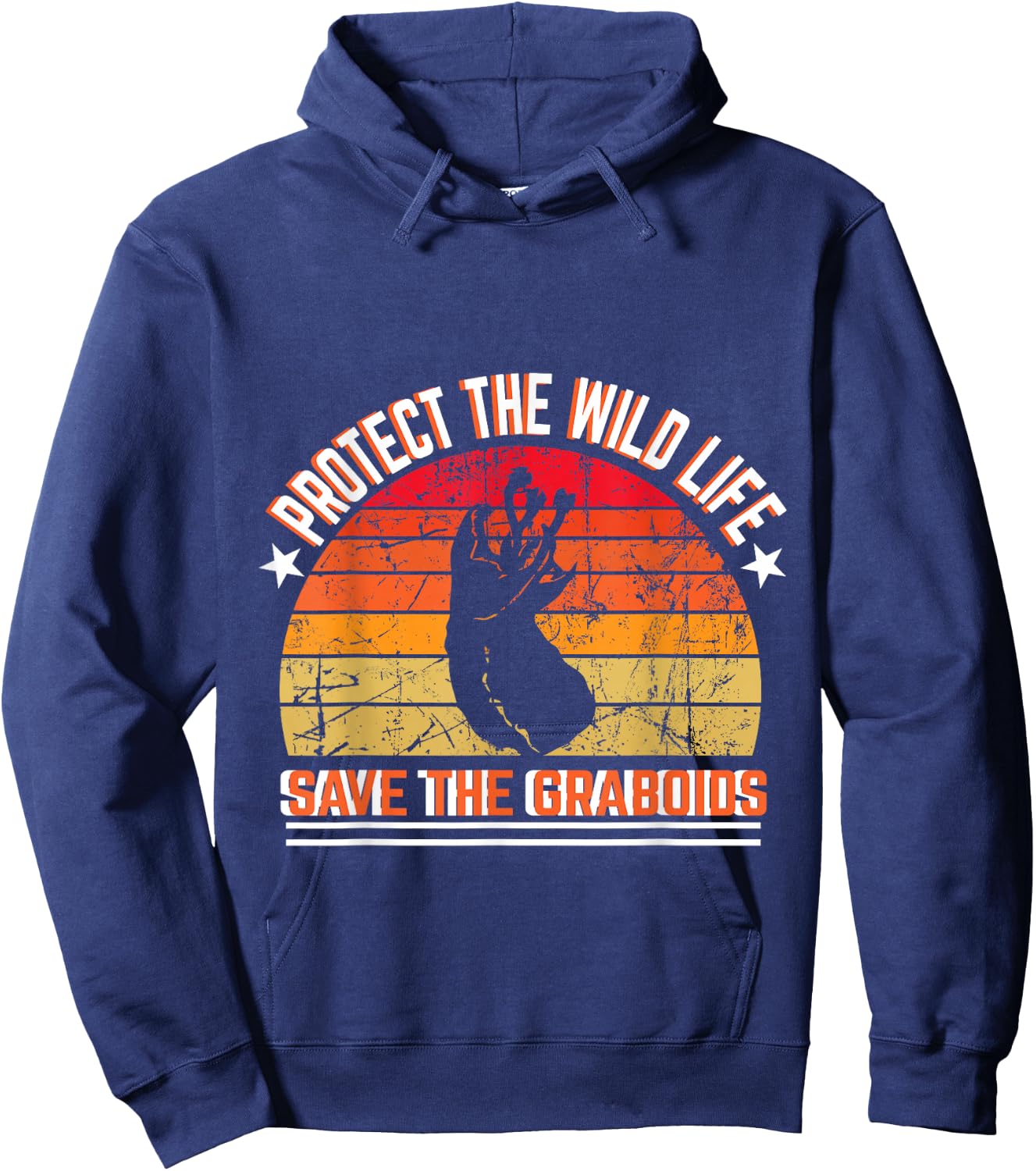 Save the Graboids Protect the willdlife vintage design Hoodie - Hoodie | Navy