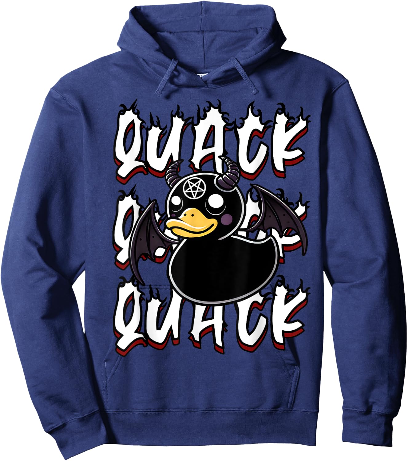 Goth Rubber Ducky Funny Gothic Black Aesthetic Duck Quack Hoodie - Hoodie | Navy