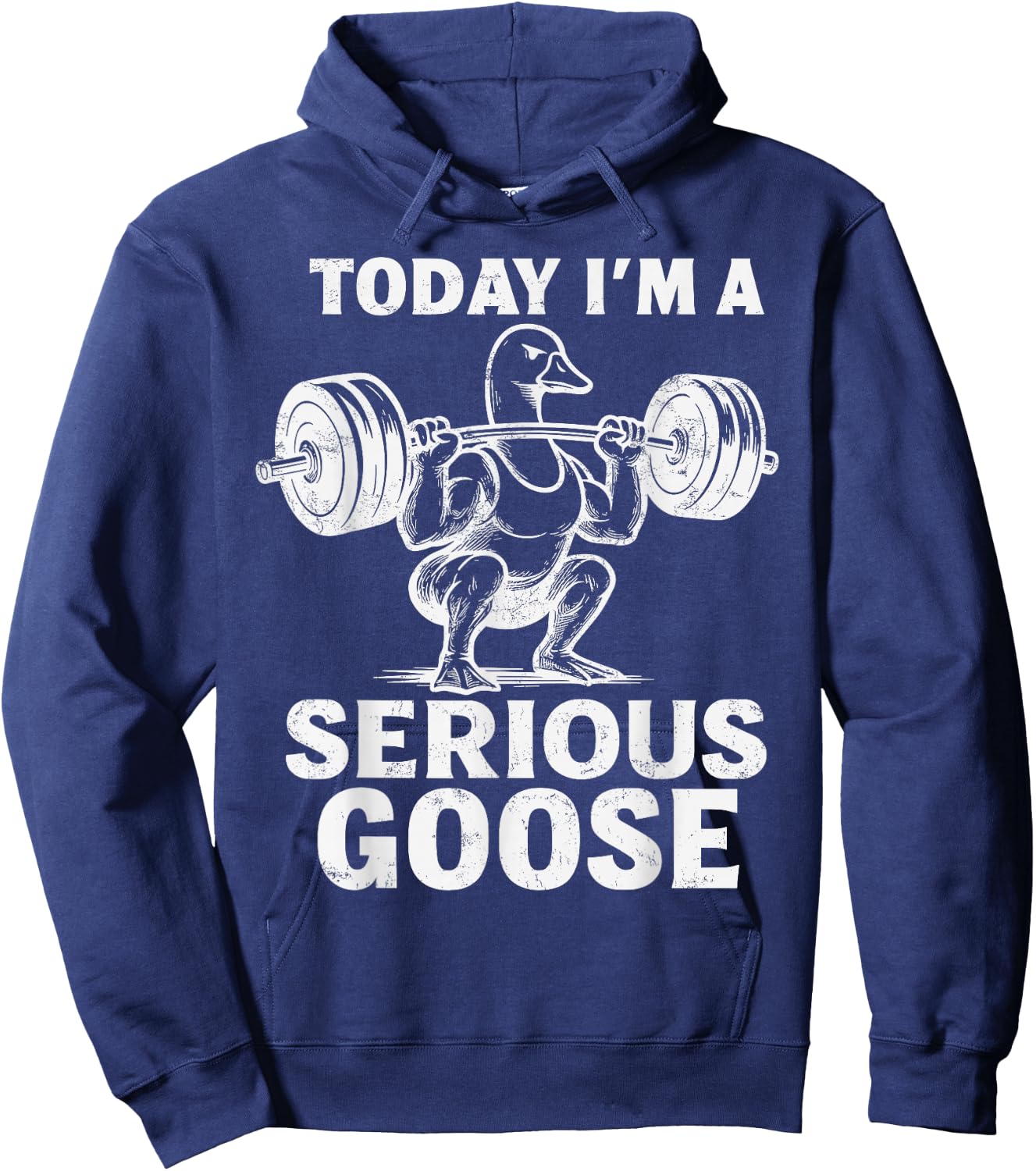 Today I'm A Serious Goose Funny Weightlifting Gym Workout Hoodie - Hoodie | Navy
