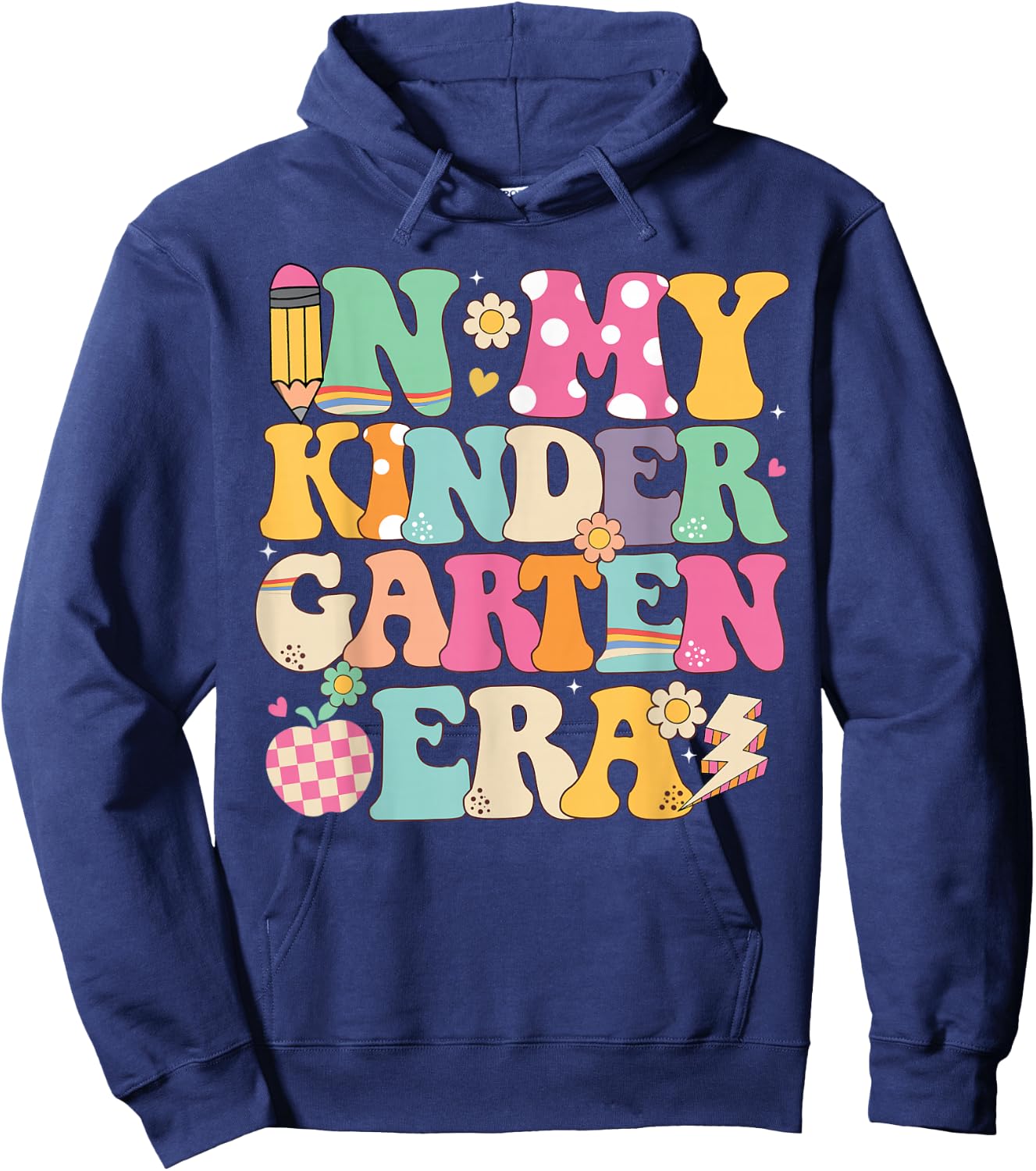 In My Kindergarten Era Girl Back To School Kindergarten Kids Hoodie - Hoodie | Navy