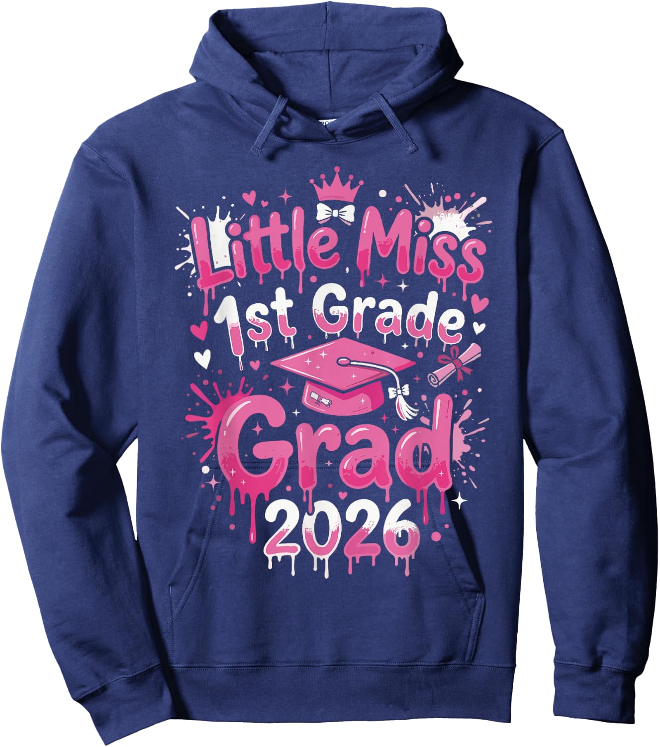 1st Grade Graduation Outfits Girls, Little 1st Grade Hoodie - Hoodie | Navy