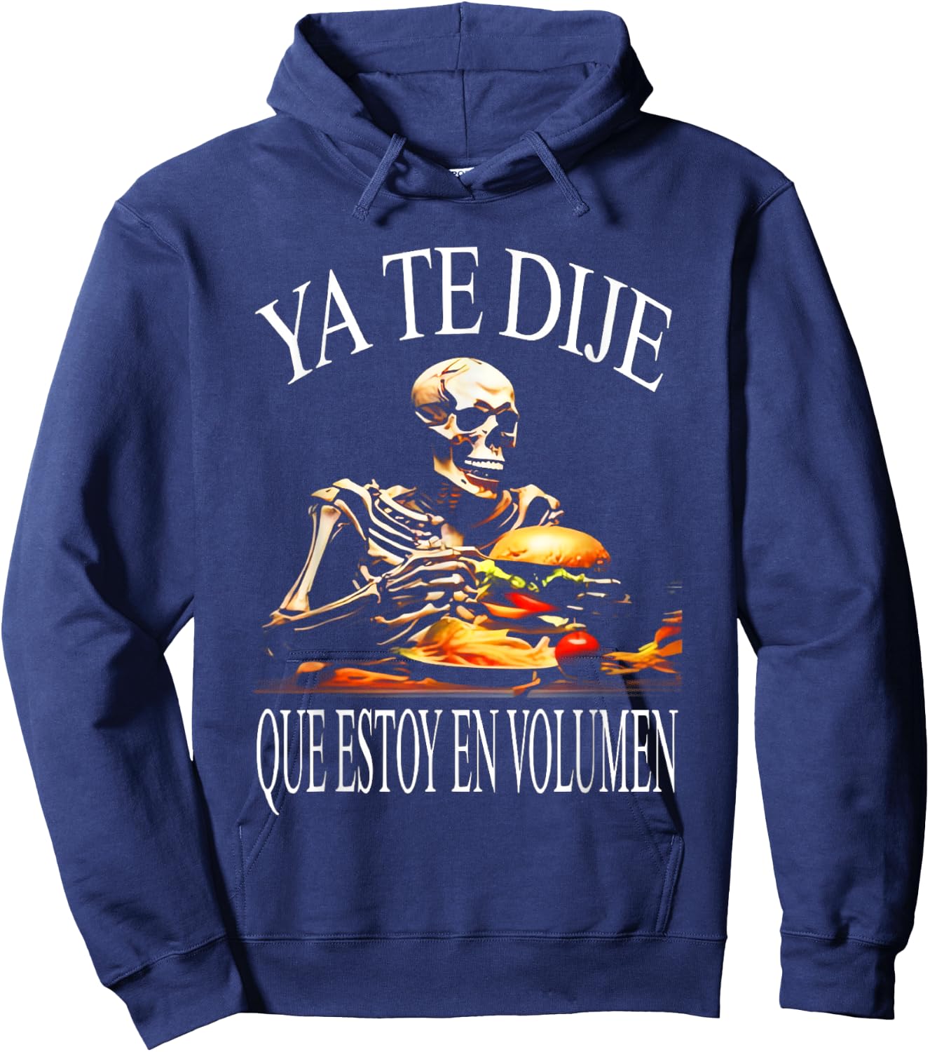Calacas Chidas Gym Con Frases Sarcasticas Mexican Slang Word Hoodie - Hoodie | Navy