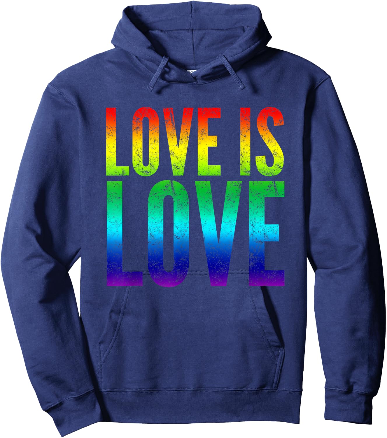 Gay Pride shirt Love is Love Rainbow Flag Colors Hoodie - Hoodie | Navy