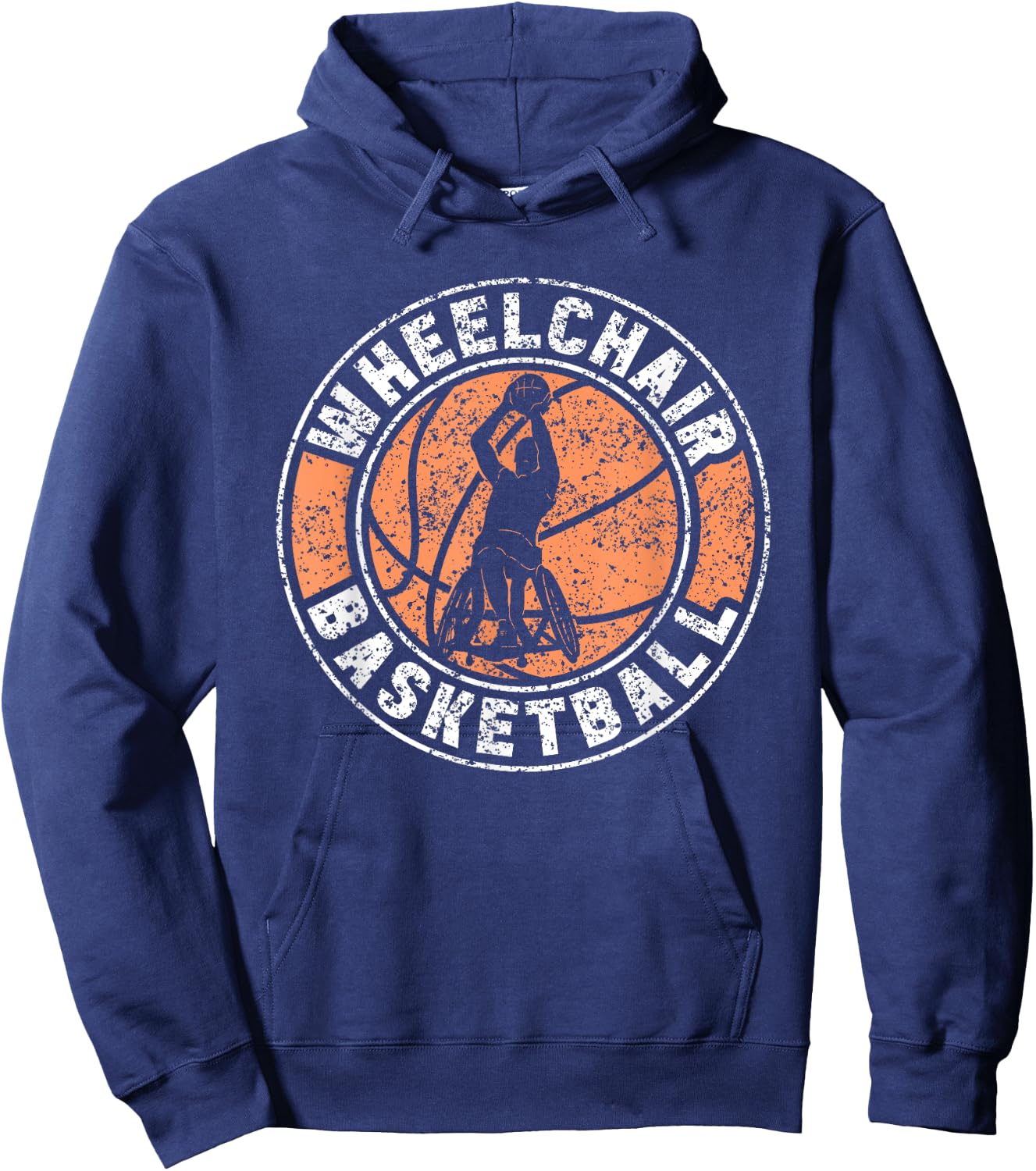 Wheelchair Basketball Player Sports Wheelchair Basketball Hoodie - Hoodie | Navy