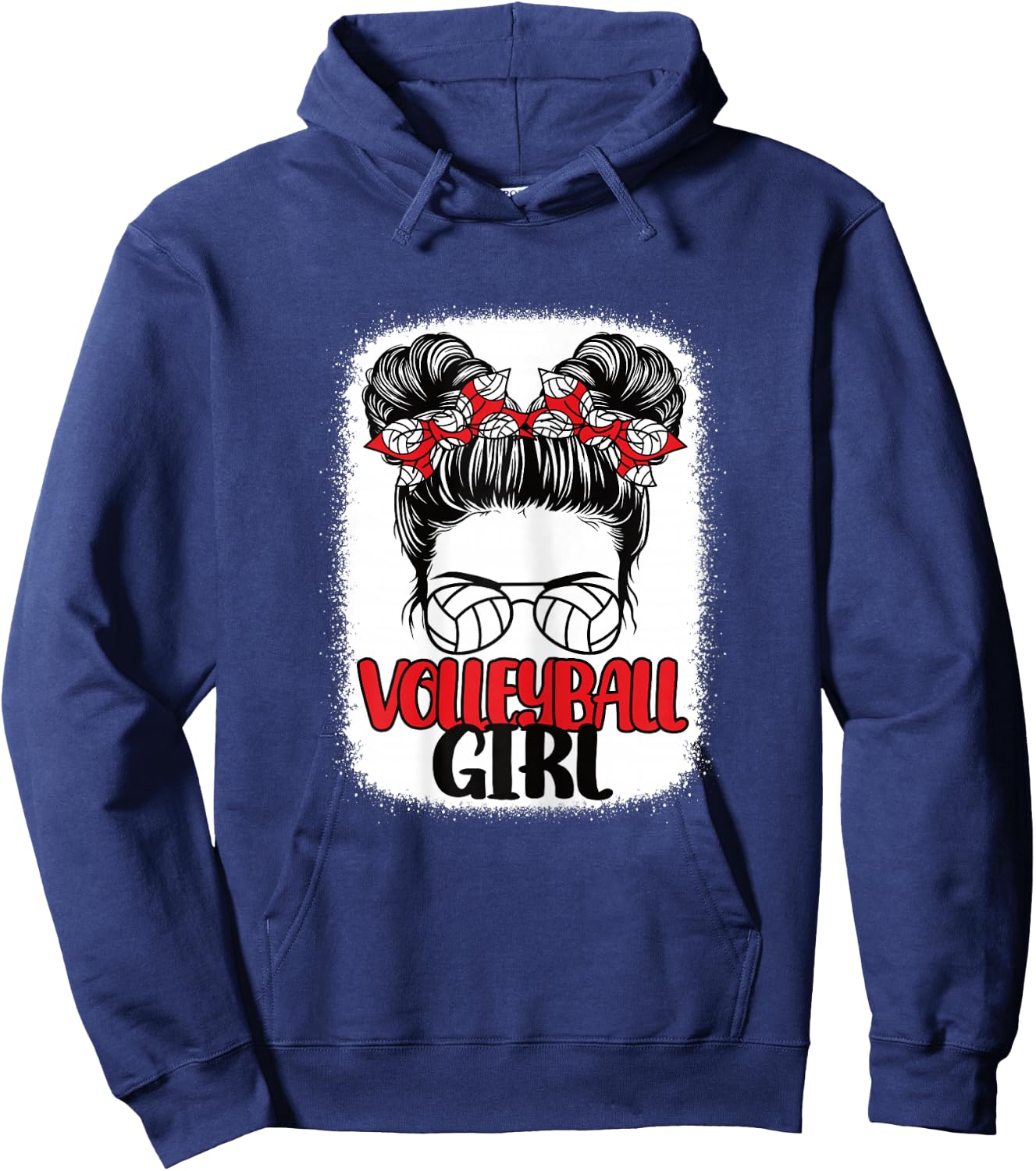 Volleyball Girl Cute Volleyball Player Women Girls Hoodie - Hoodie | Navy