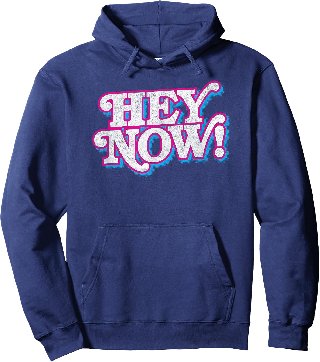 HEY NOW! retro 80s 90s fashion pop culture funny phrase Hoodie - Hoodie | Navy