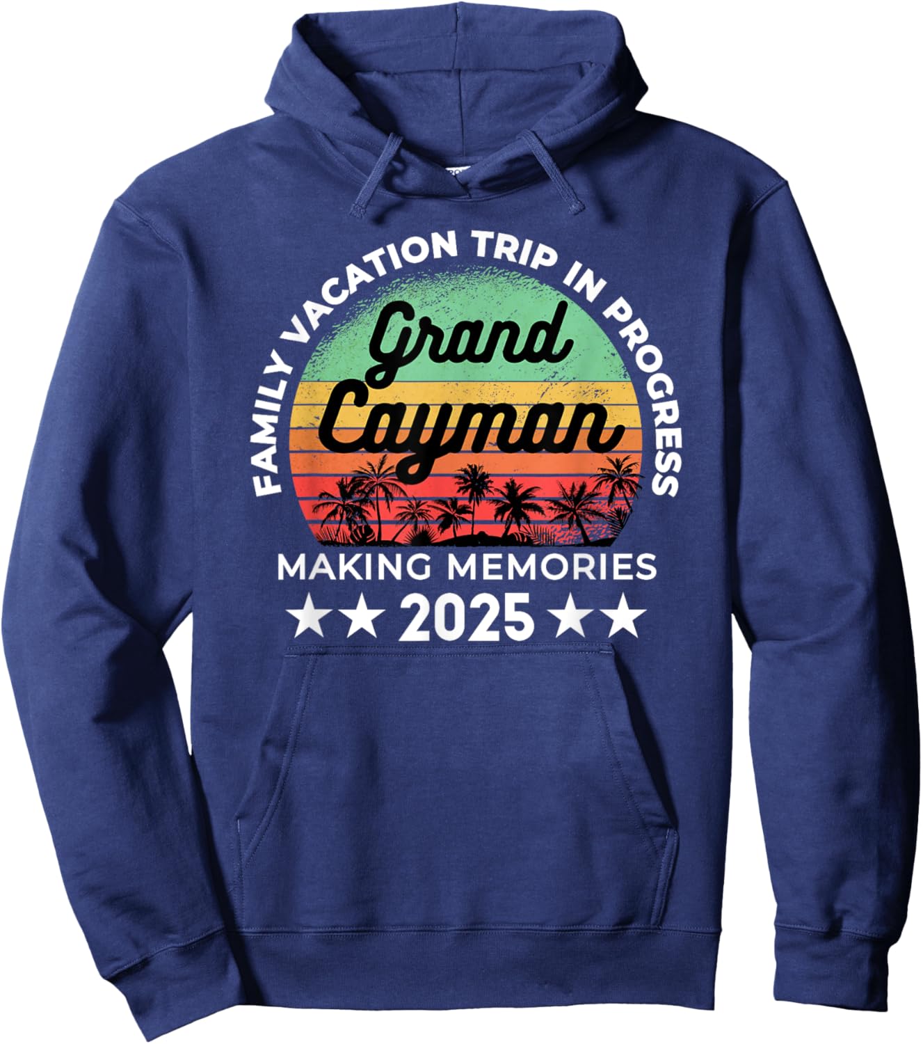 2025 Family Vacation Grand Cayman Trip in Progress Traveler Hoodie - Hoodie | Navy