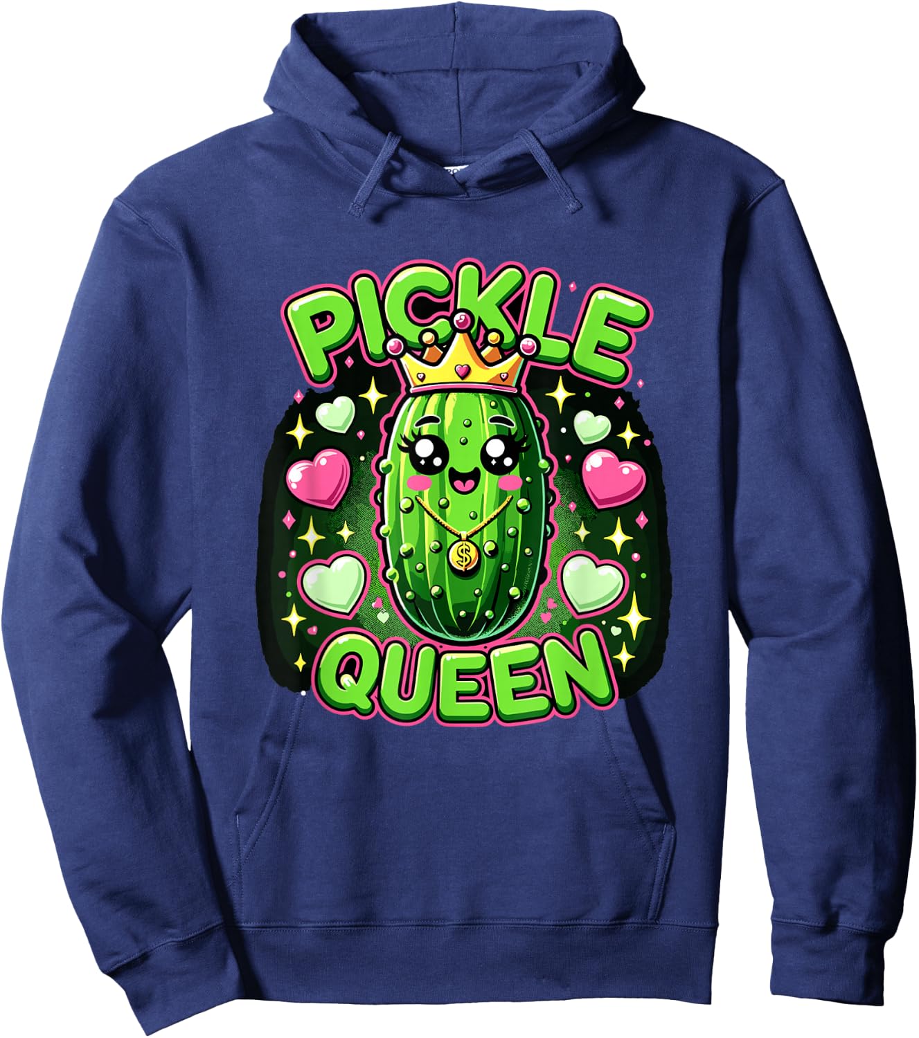 Pickle Queen for Girls and Women funny pickle Hoodie - Hoodie | Navy