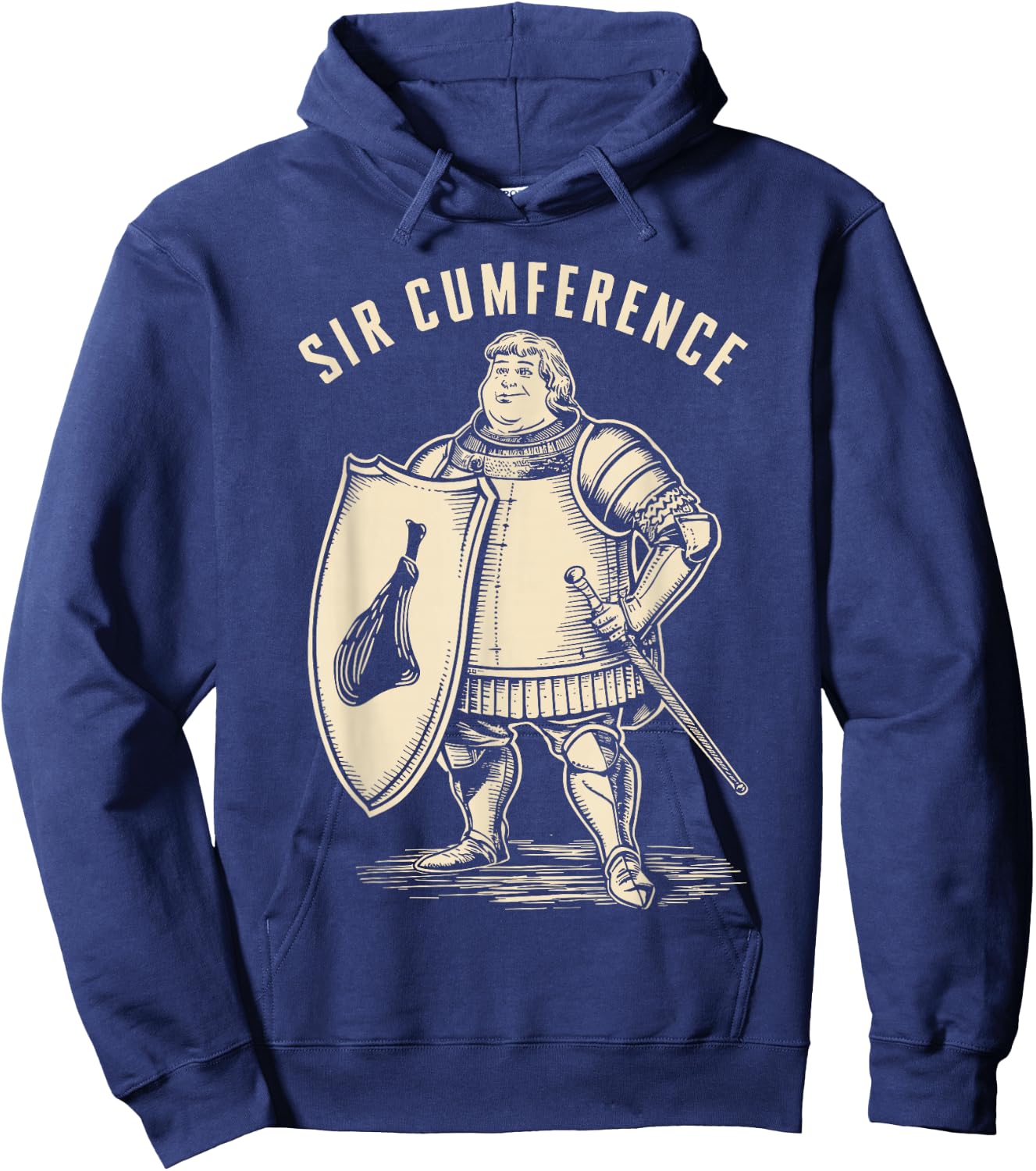 Renaissance Festival, Fat Knight Sir Cumference, Ren Faire Hoodie - Hoodie | Navy