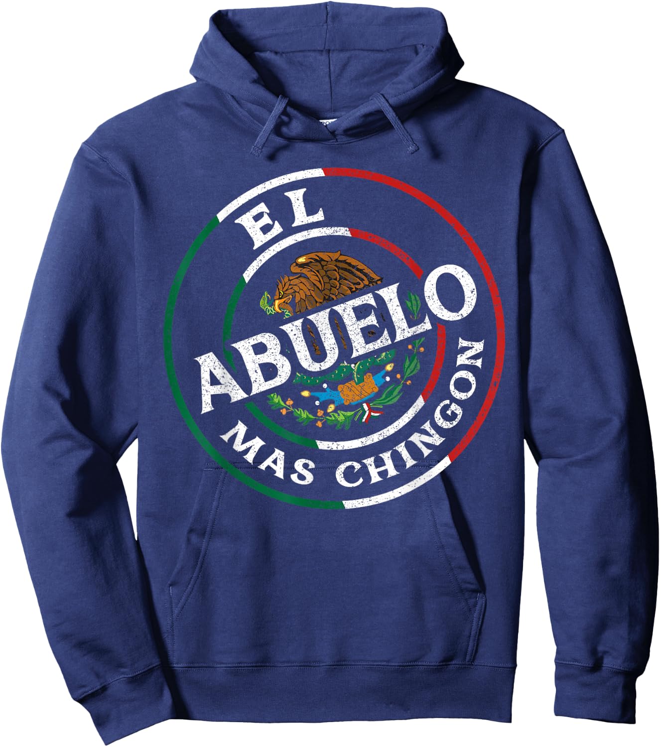 El Abuelo Mas Chingon Mexican Spanish Grandpa Fathers Day Hoodie - Hoodie | Navy