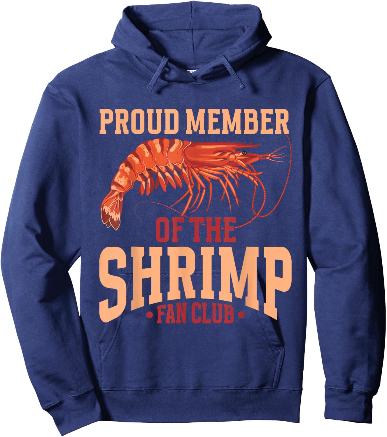 Ocean Shellfish Shrimp Lover Hoodie - Hoodie | Navy