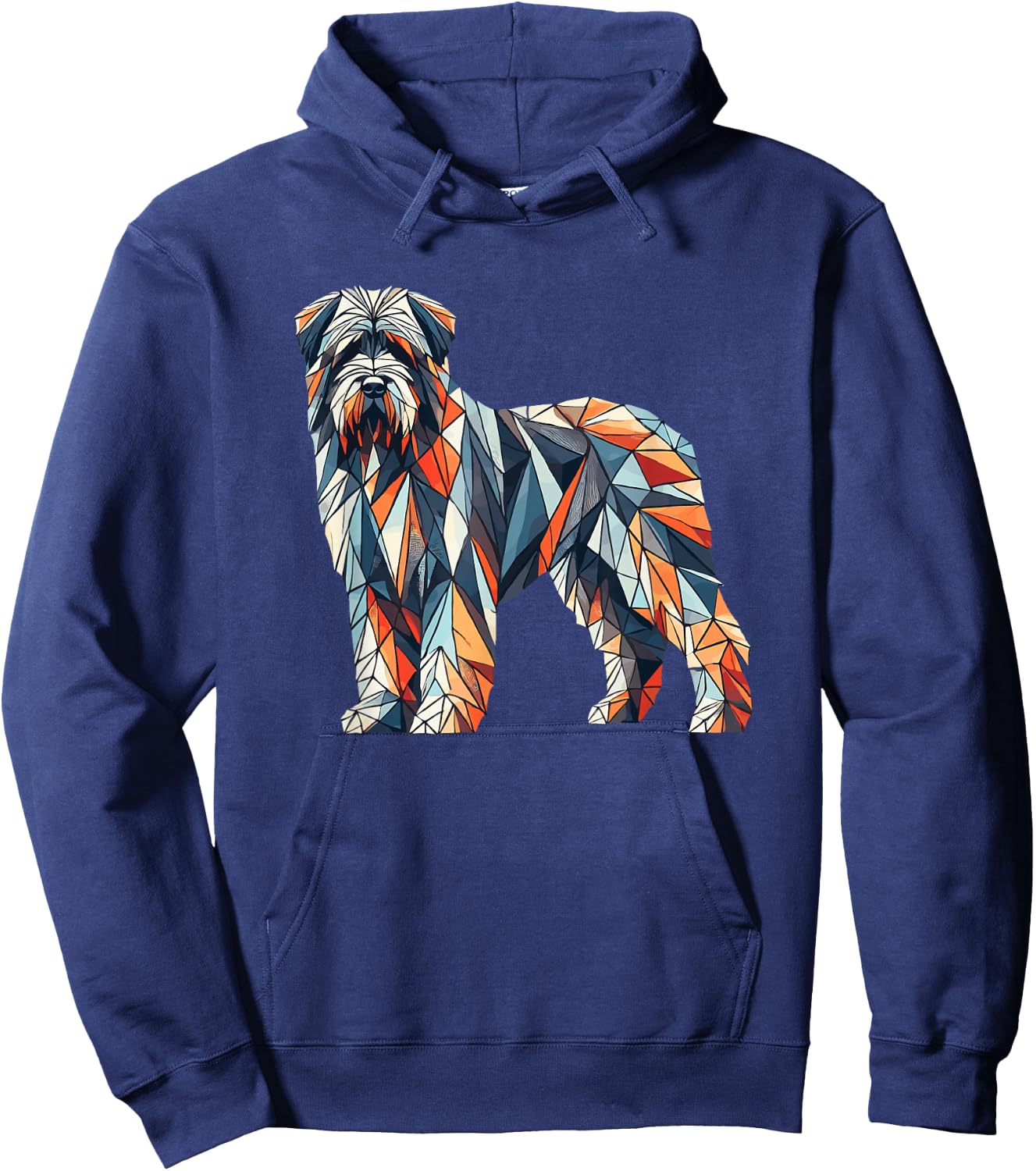 Geometric Art Bouvier Des Flandres Hoodie - Hoodie | Navy