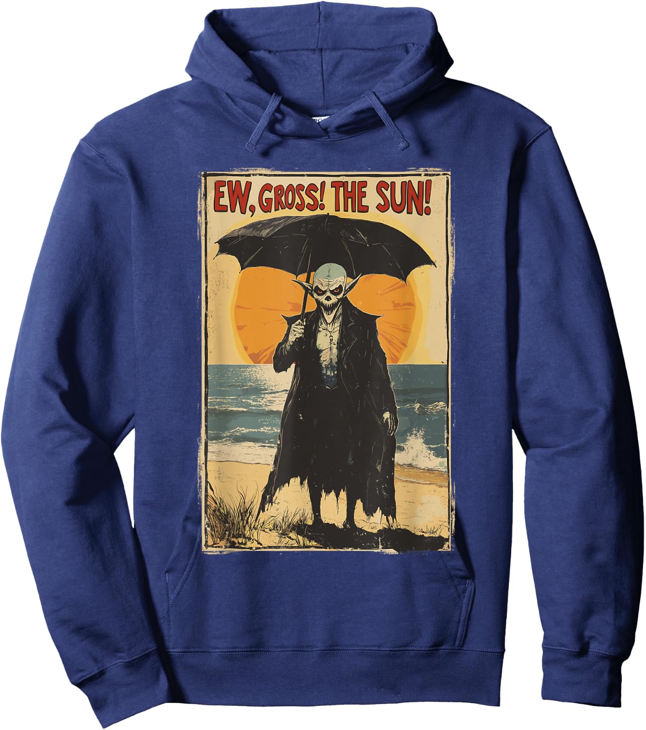 Summer Goth Vampire Beach Funny Emo Gothic Ew Gross The Sun Hoodie - Hoodie | Navy