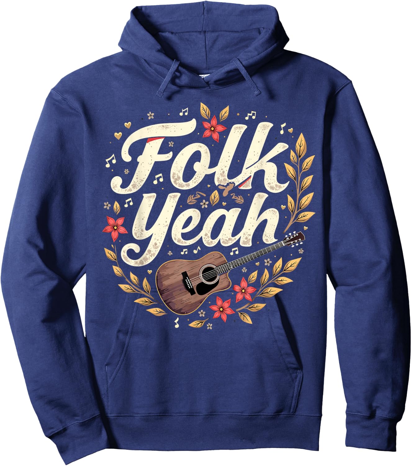 Folk Yeah Country Music Traditional American Folk Hoodie - Hoodie | Navy