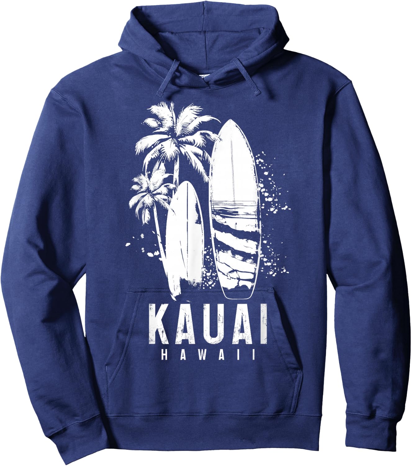 Kauai Hawaii Surf Hawaiian Vintage Surfing Surfer Hoodie - Hoodie | Navy