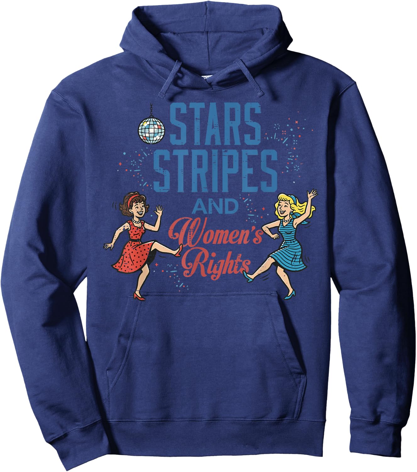 4th of July Stars Stripes Rights Equality Women Men Hoodie - Hoodie | Navy