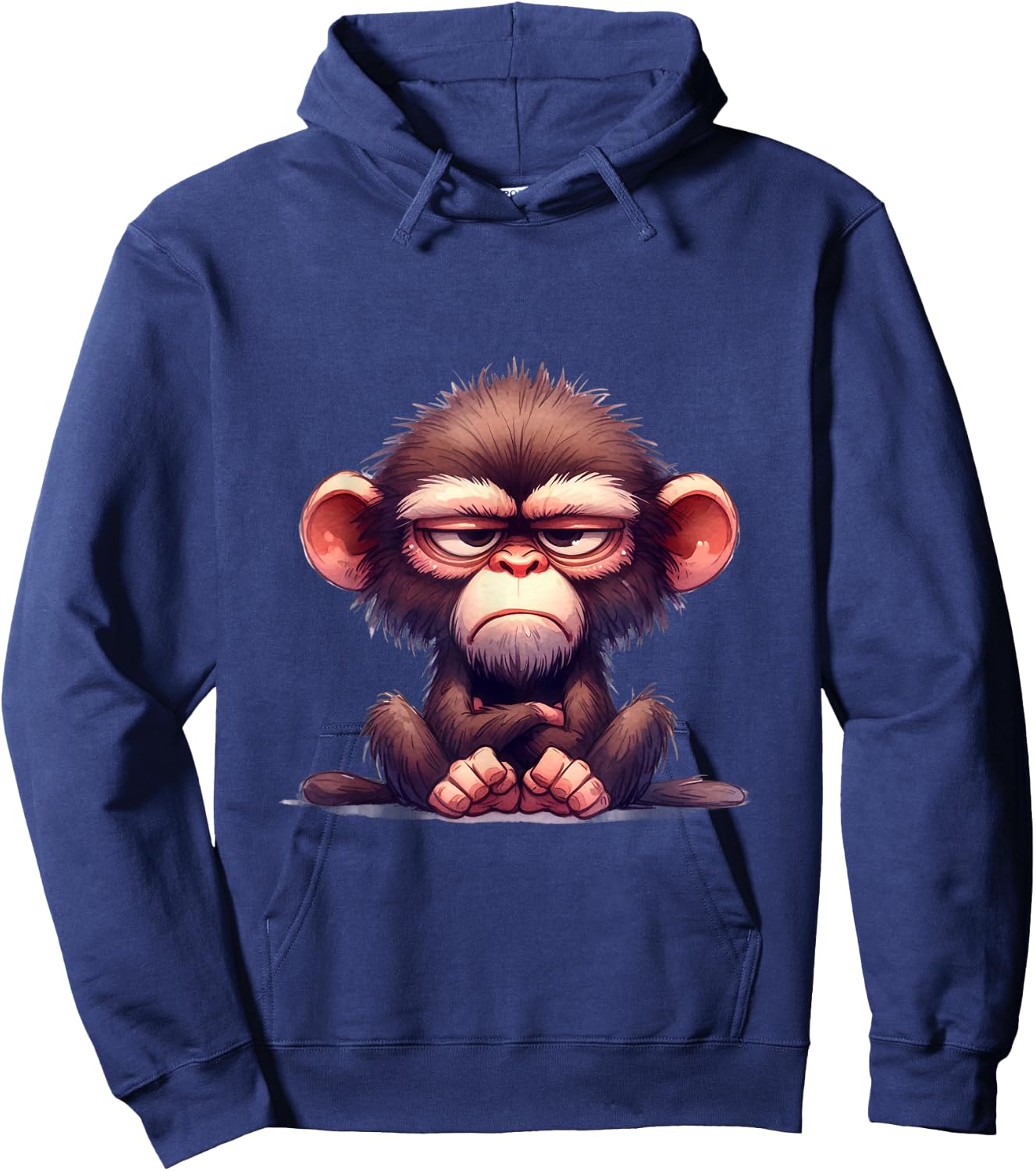 Funny Animals Grumpy Ape Monkey Hoodie - Hoodie | Navy
