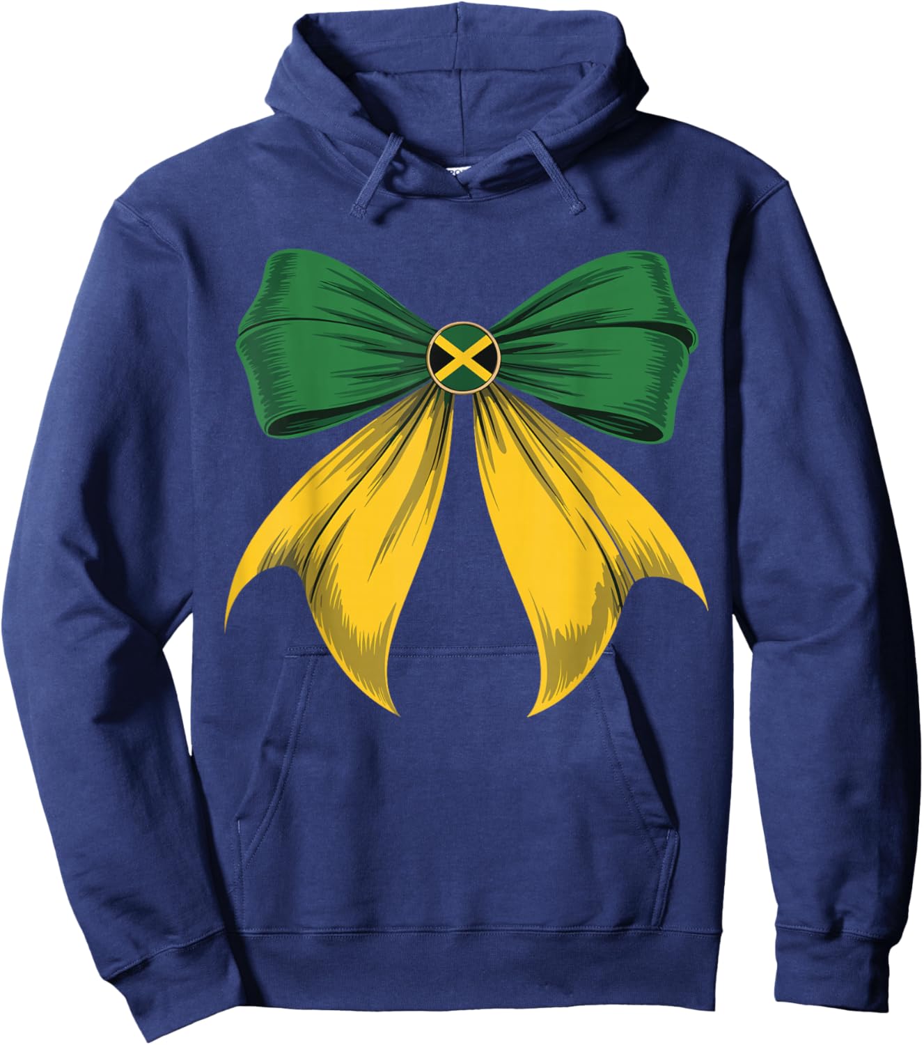 Jamaica Flag Jamaica Pride Coquette Bow Women Girls Hoodie - Hoodie | Navy