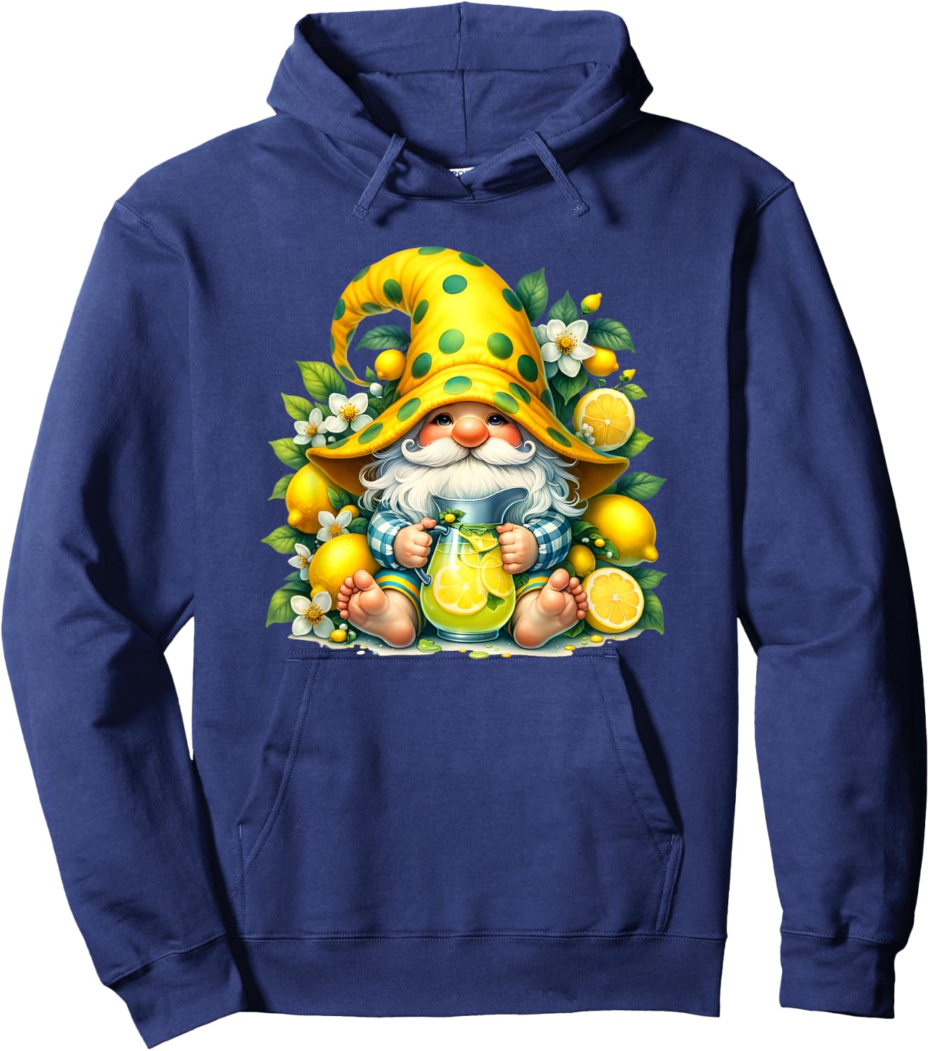 Lemonade Gnome And Men Lemon Fruits For Summer Hoodie - Hoodie | Navy
