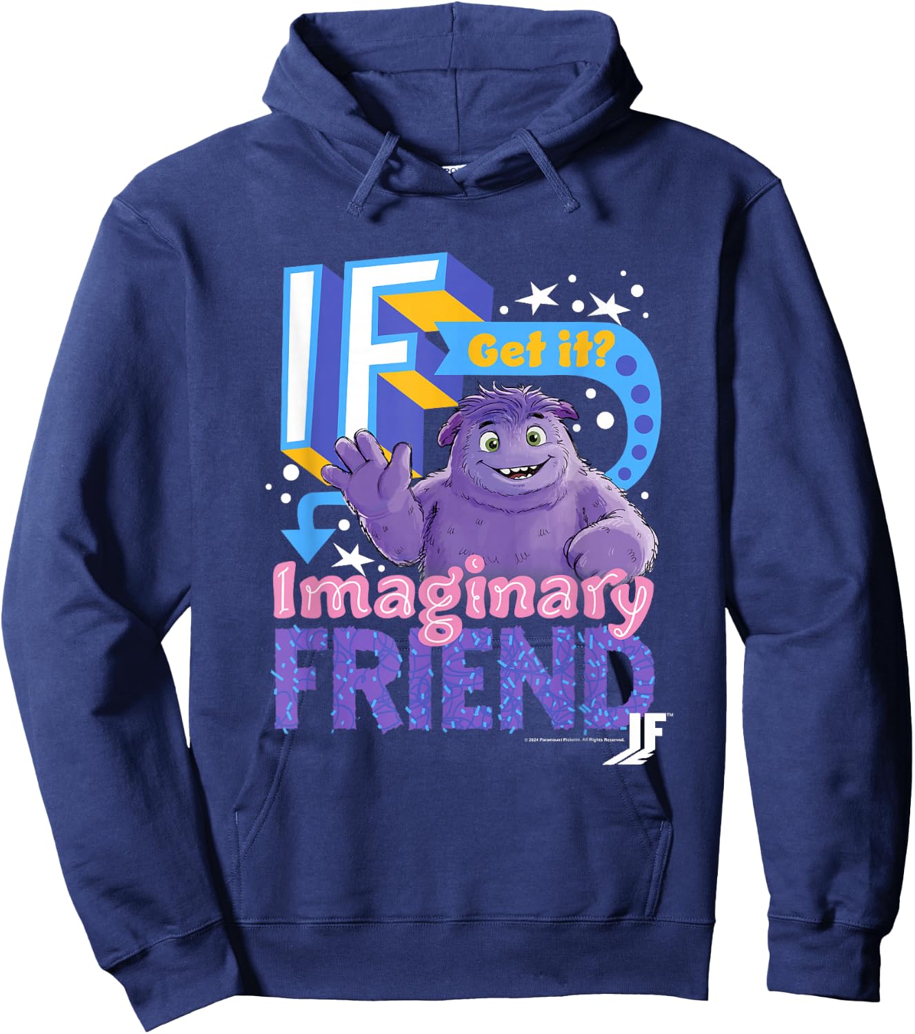IF Movie Imaginary Friend Get It Jumble Collage Bright Logo Hoodie - Hoodie | Navy