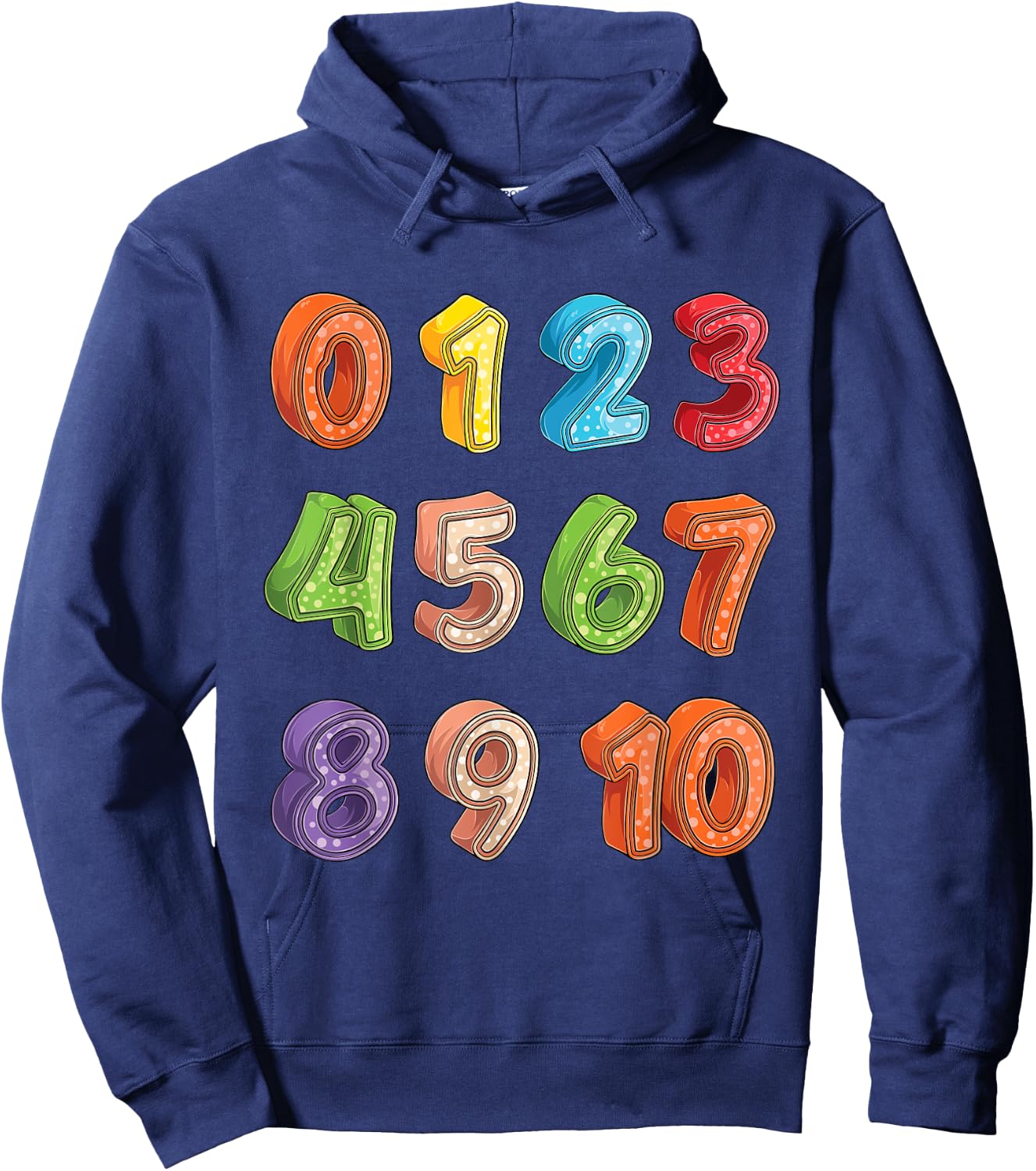 Math Numbers Learning Preschool Education For Kids Toddlers Hoodie - Hoodie | Navy