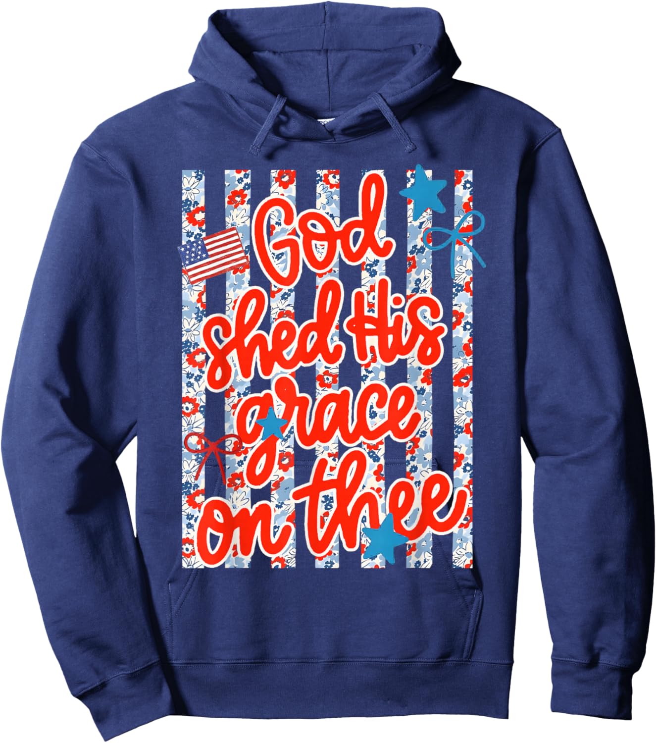 Christian Jesus God Shed His Grace On Thee Faith Religious Hoodie - Hoodie | Navy