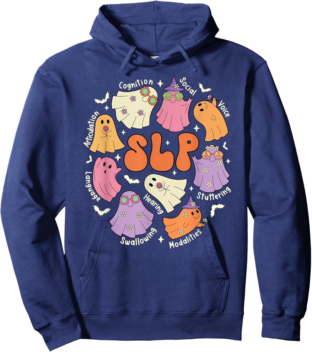 Speech Therapy Speech Language Pathologist Halloween Hoodie - Hoodie | Navy