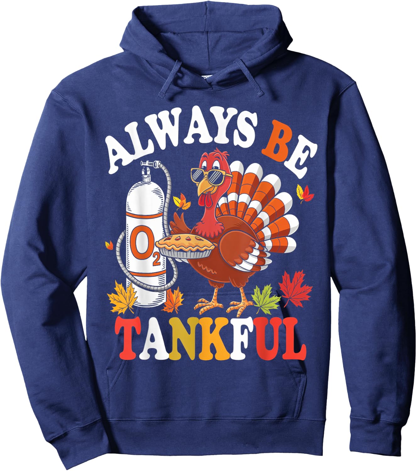 NJVI41 Thanksgiving Respiratory Therapist Thanksgiving Nurse Autumn Fall Turkey - Black, Small, , Short Sleeve, , Modern Mandarin Collar Sleeveless, Fall Anatomy Leaf Theme Shirt Hoodie - Hoodie | Navy