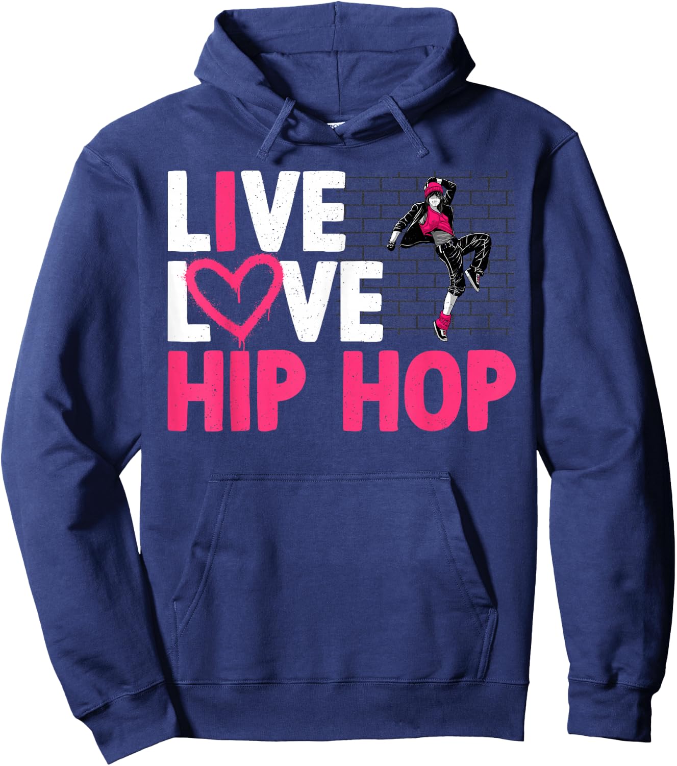Cool Hip Hop Dancer Design Girls Hip Hop Lovers Hoodie - Hoodie | Navy