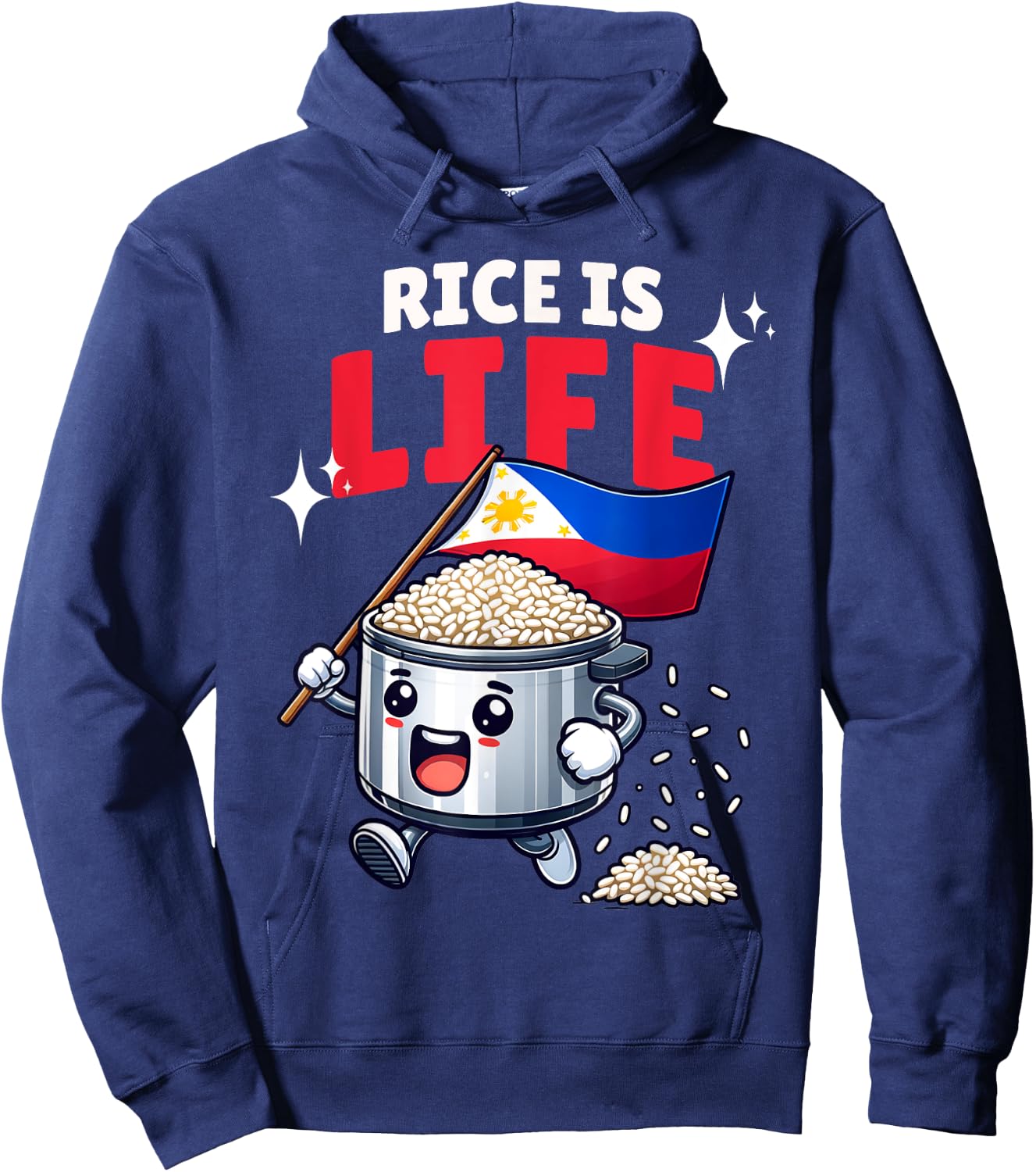 Pinoy Pinay lover of rice is life funny Filipino rice cooker Hoodie - Hoodie | Navy