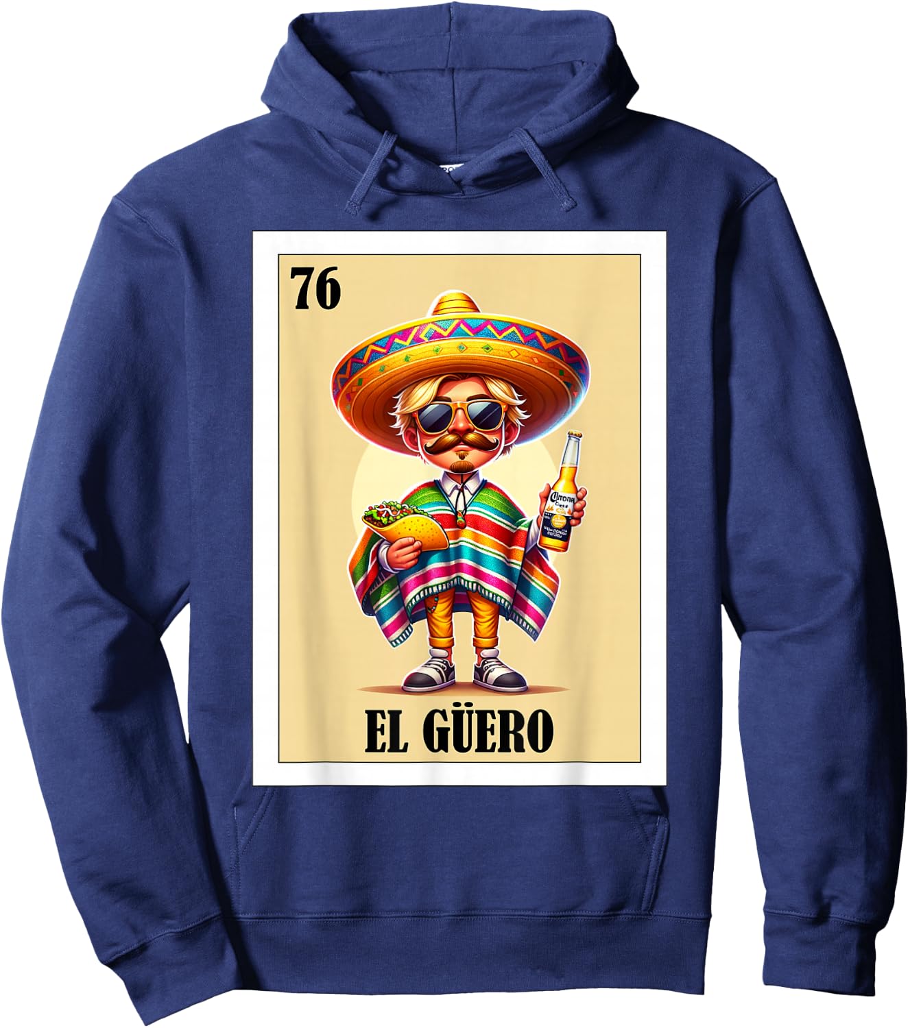 Funny Mexican Design for Blonde Guys - El Guero Hoodie - Hoodie | Navy
