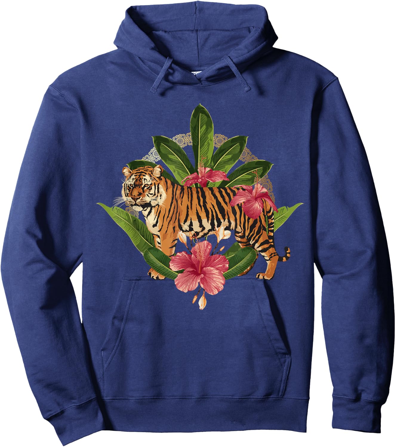 Wild Tiger T shirt, Wild Jungle Tiger Fashion Graphic Design Hoodie - Hoodie | Navy