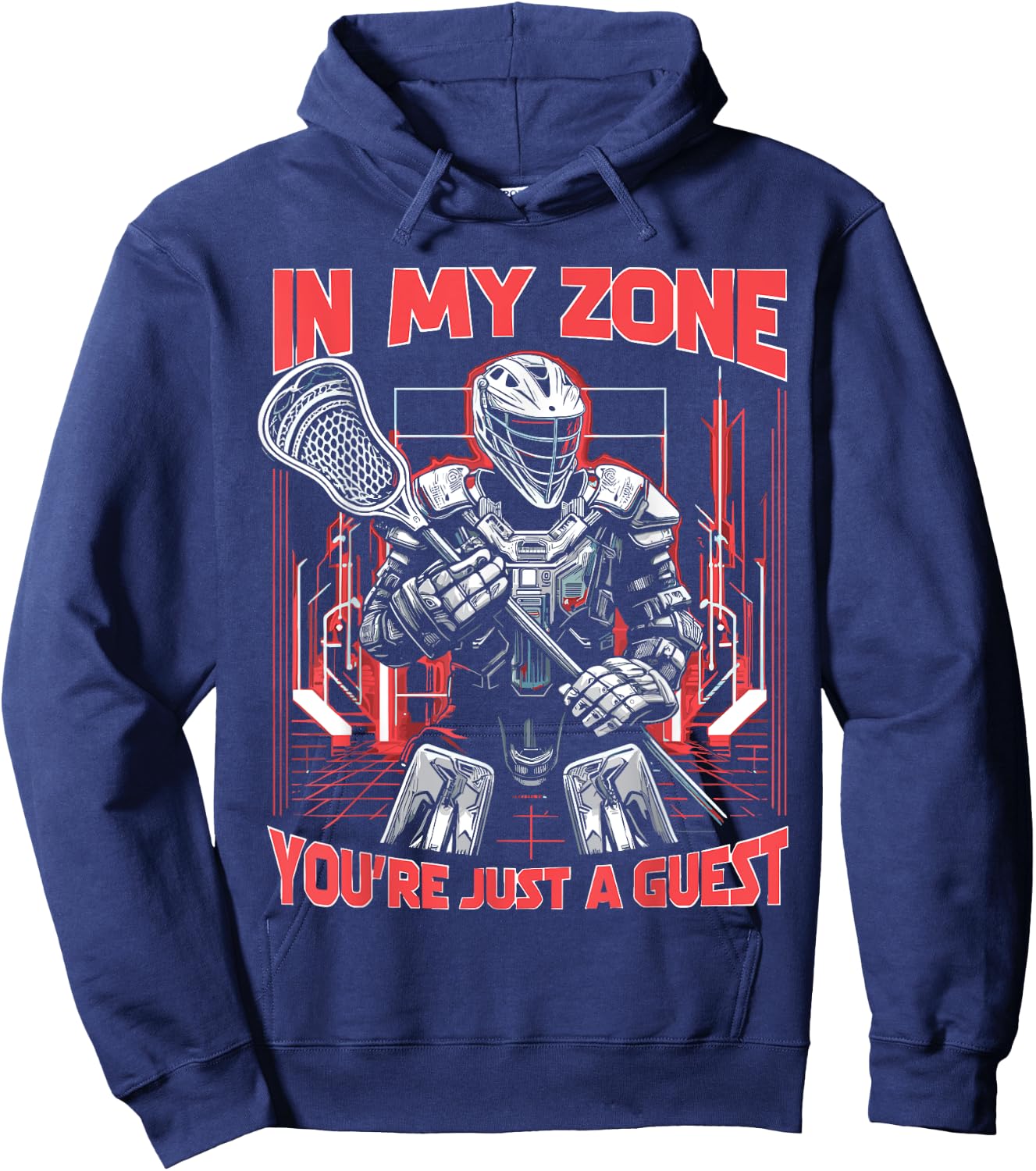 Lacrosse Player Lacrosse Goalie Lax Goalie Christmas Hoodie - Hoodie | Navy