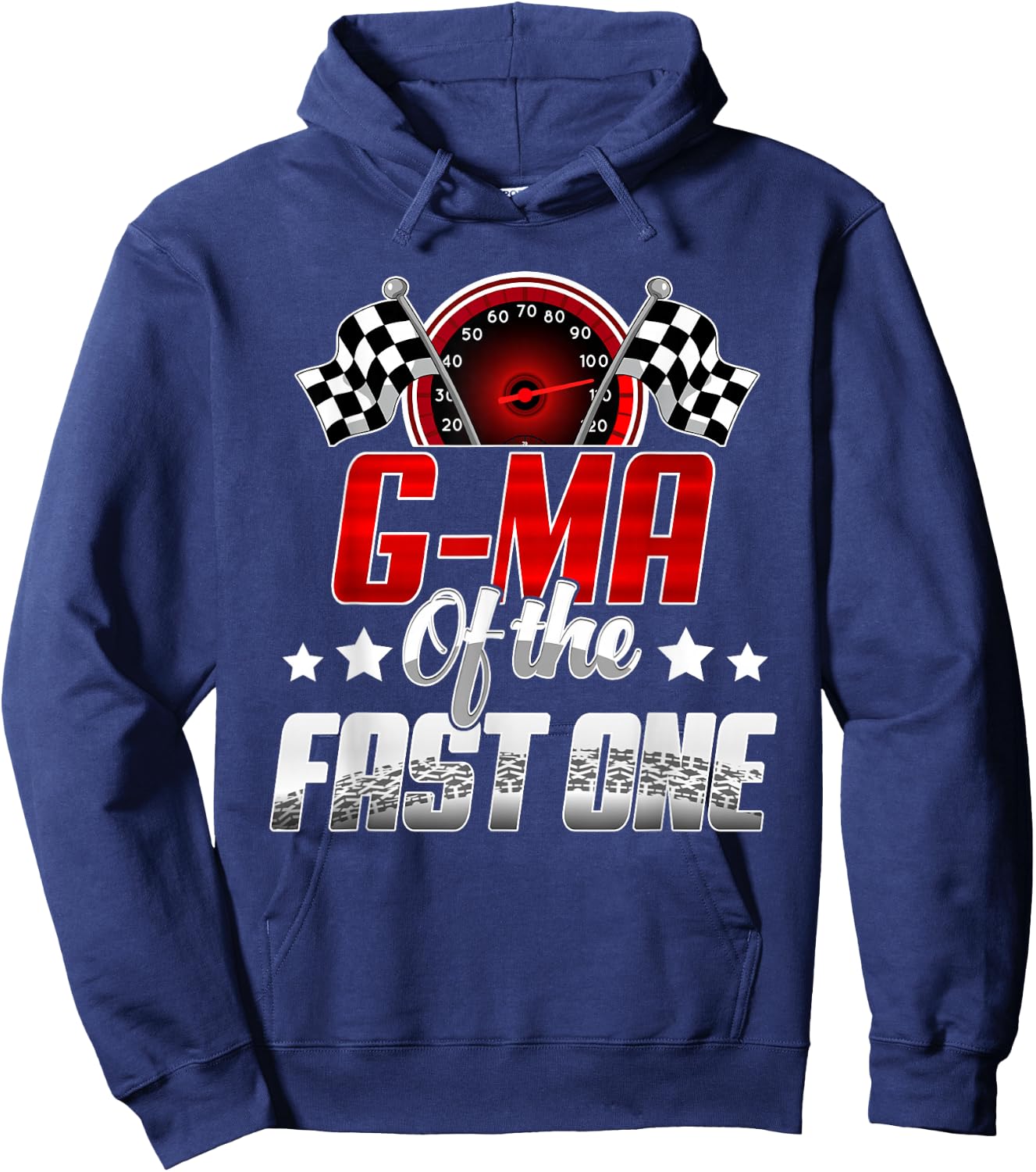 G Ma of The Fast One Birthday 1st Race Car Family Hoodie - Hoodie | Navy