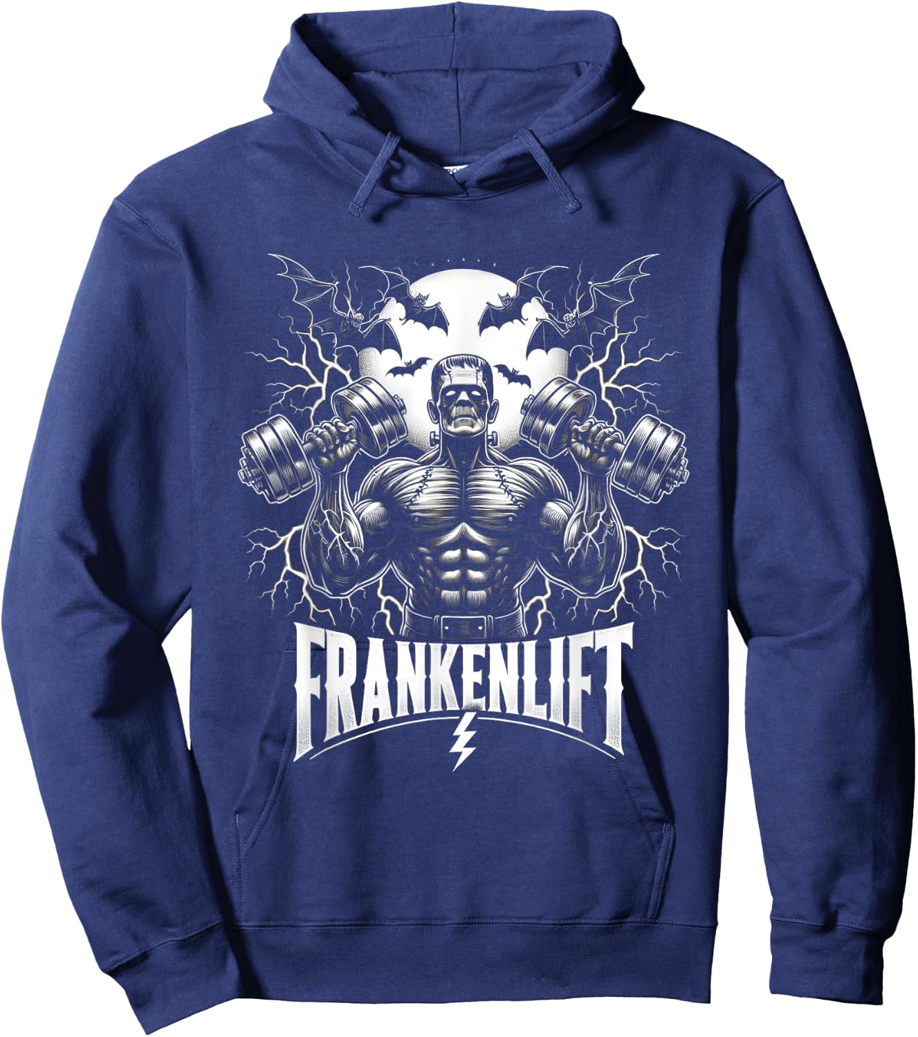 Frankenstein Monster Halloween Gym Workout Enthusiast Hoodie - Hoodie | Navy